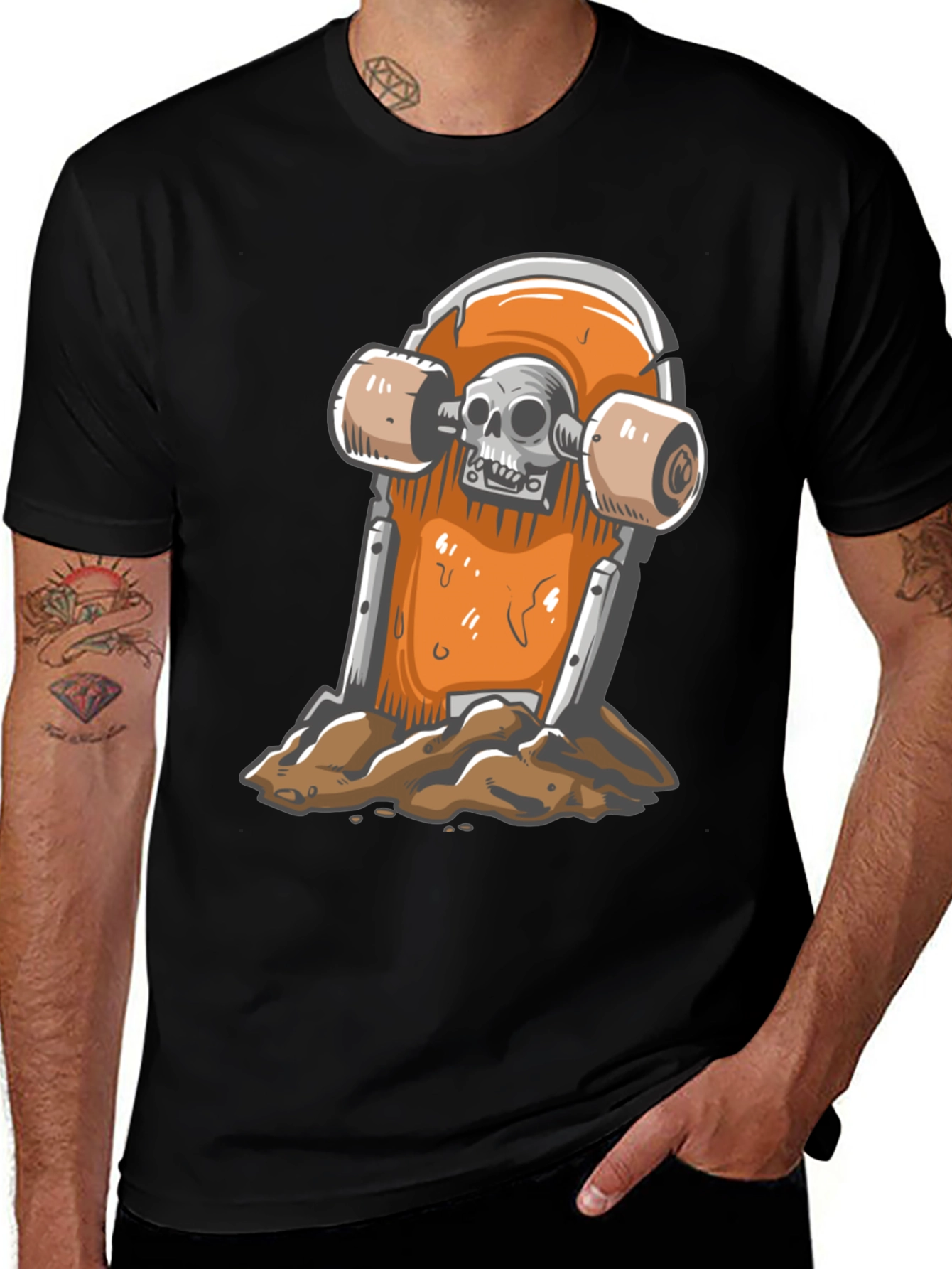 Variant 22 of Skateboard Skull T-Shirt - Ride or Die Style