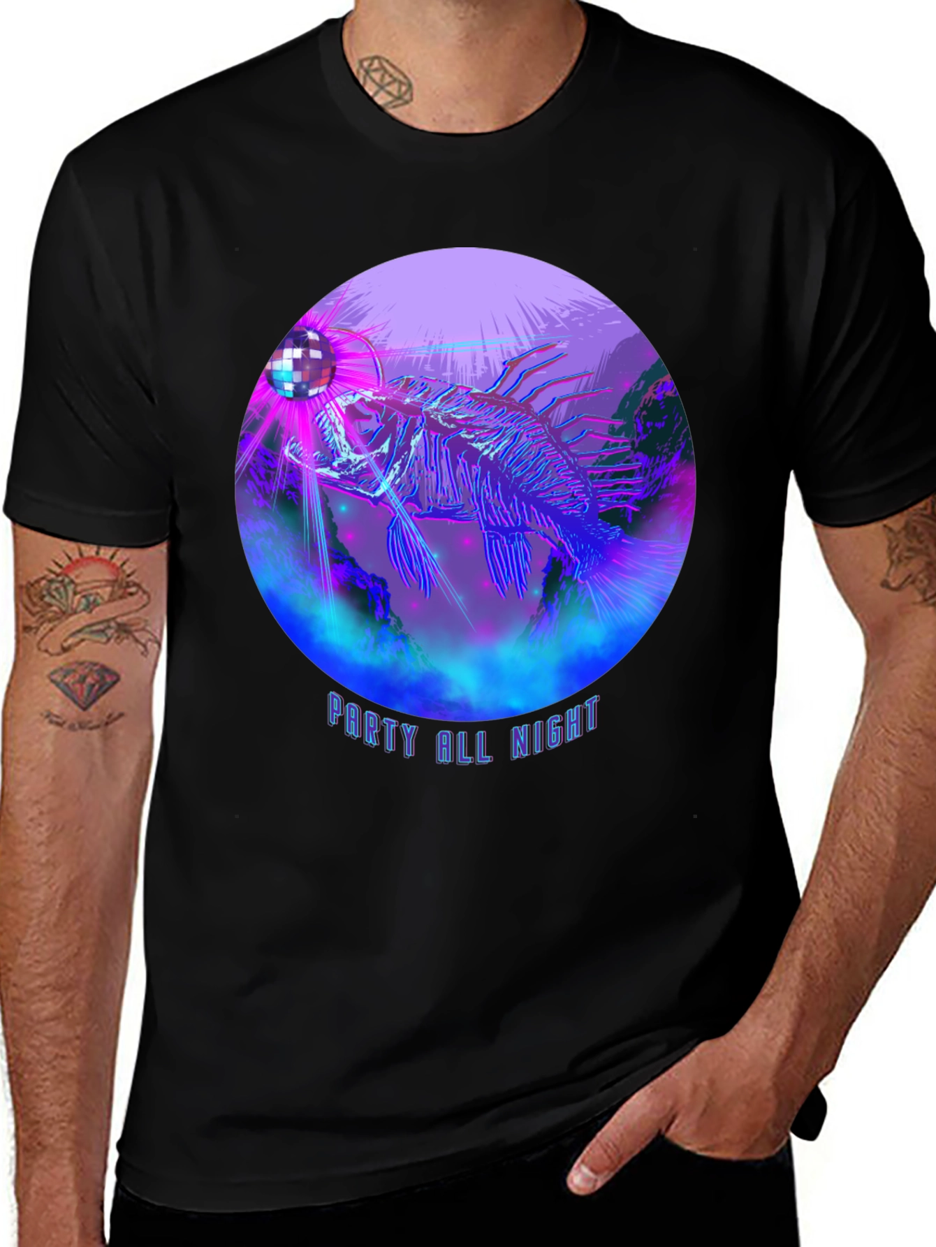 Variant 6 of Party All Night Lionfish Graphic Tee