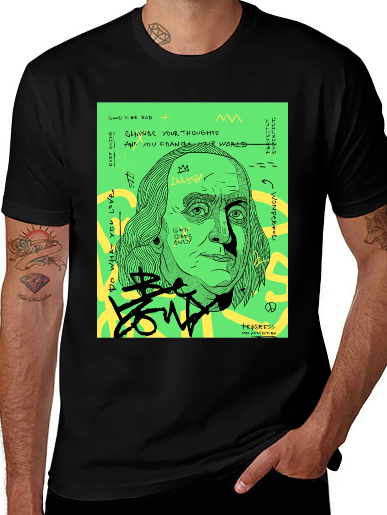 Edgy Benjamin Franklin Graphic Tee