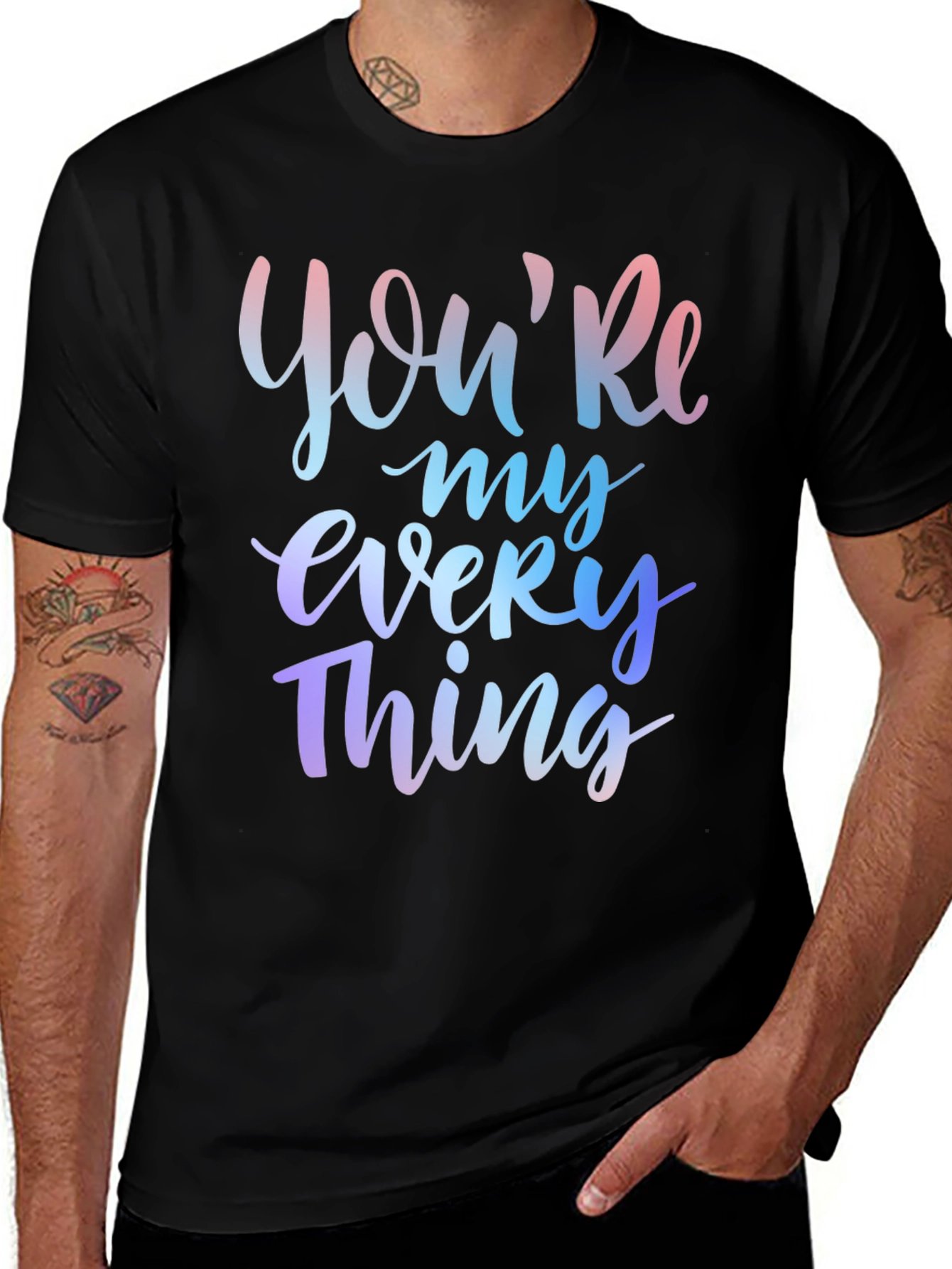 Variant 10 of You're My Everything Graphic T-Shirt - Black