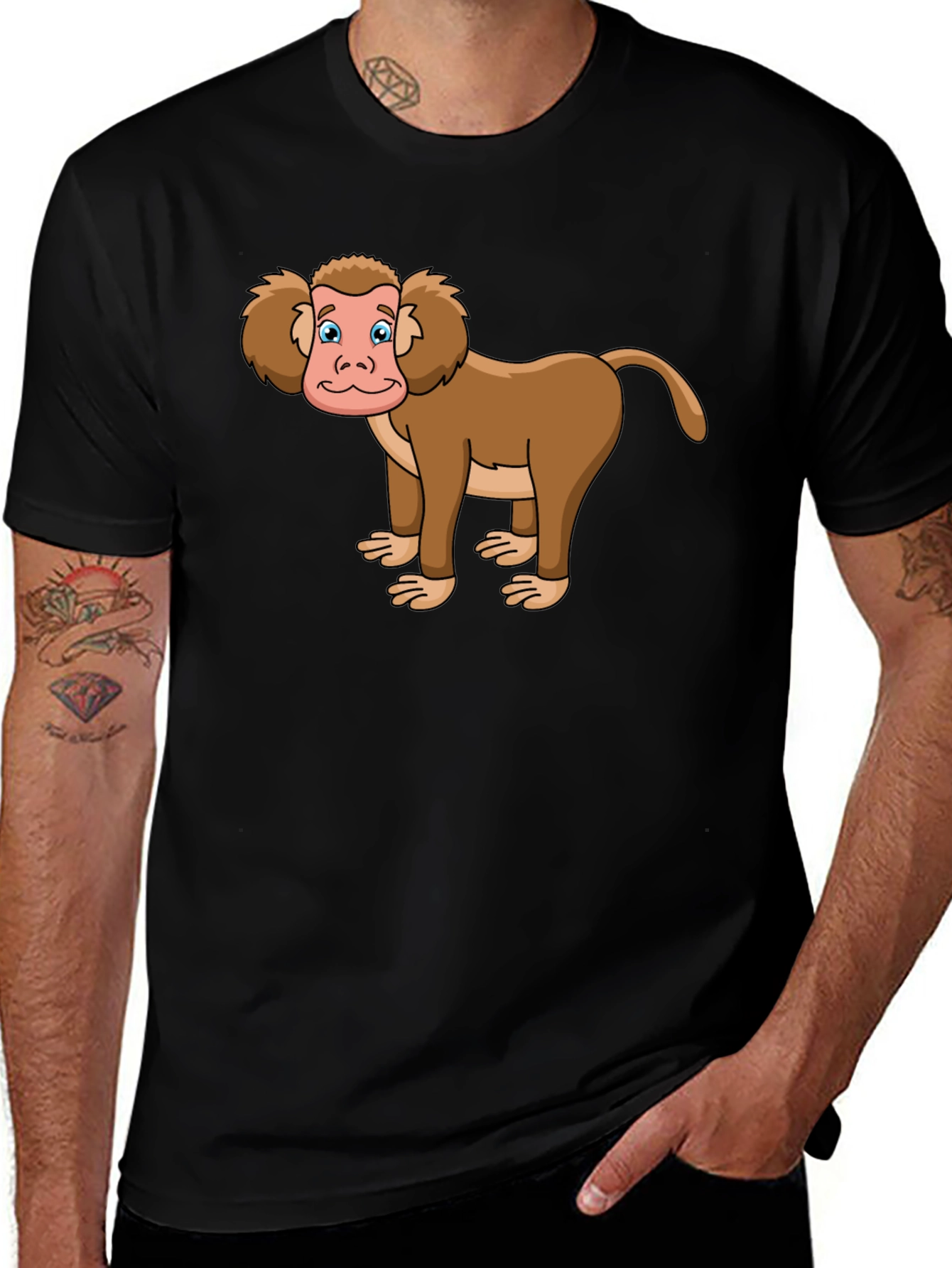 Variant 9 of Funny Monkey Cartoon T-Shirt