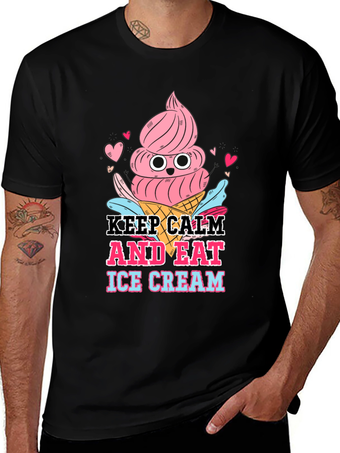 Variant 19 of Keep Calm Ice Cream Graphic Tee