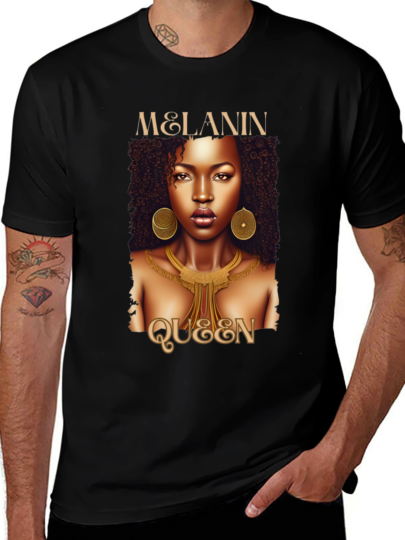 Variant 21 of Melanin Queen Black T-Shirt