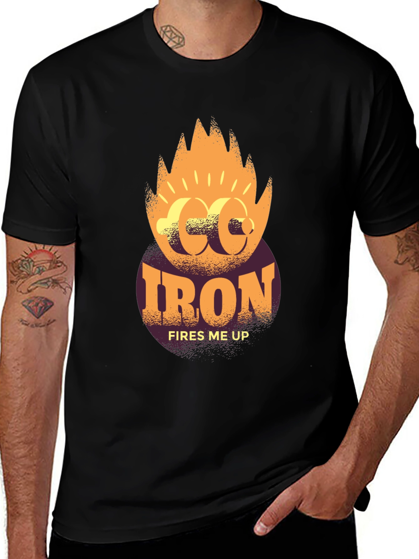 Variant 29 of CC Iron Fires Me Up Graphic Tee - Black
