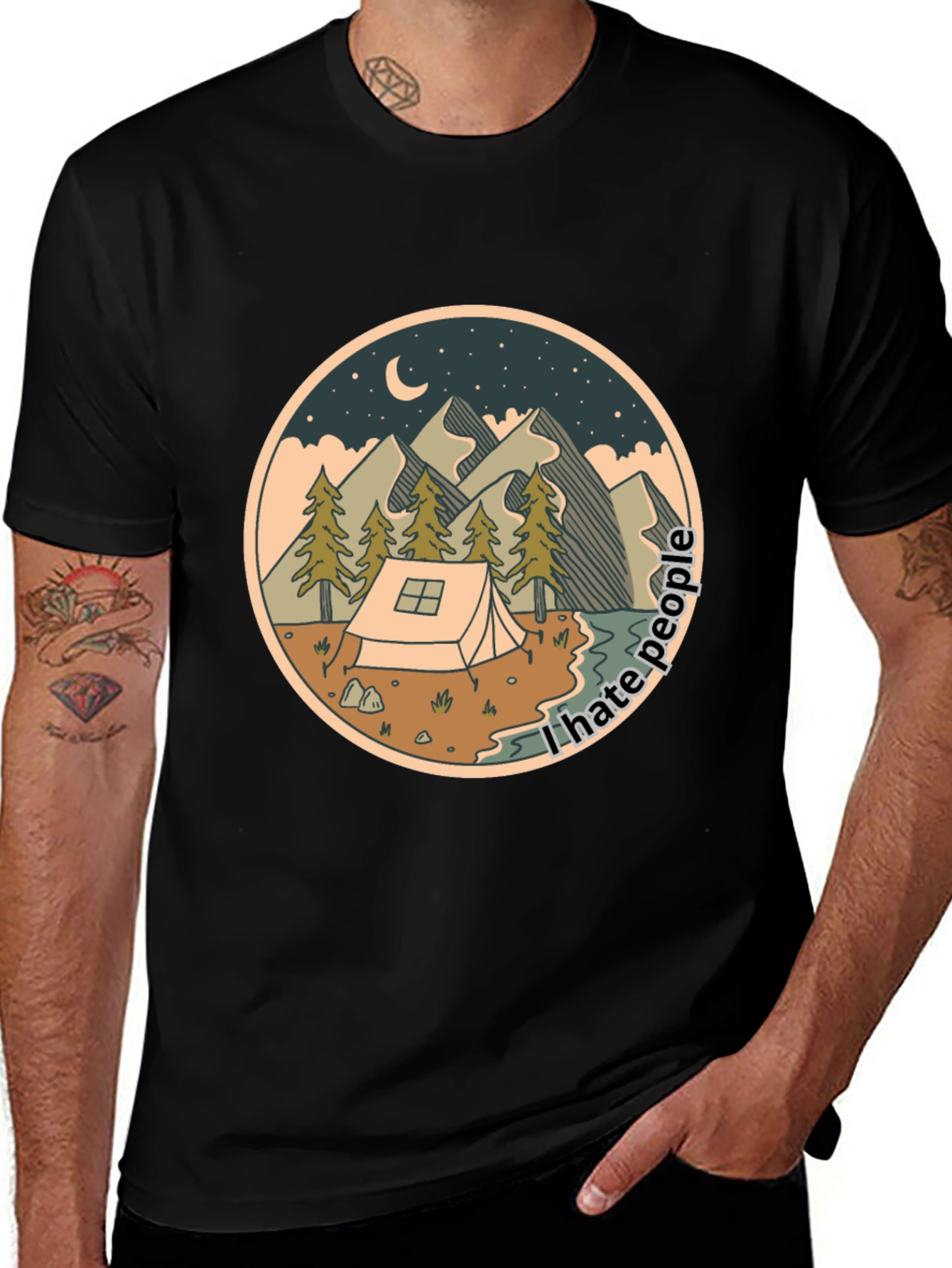 I Hate People Camping Graphic Tee