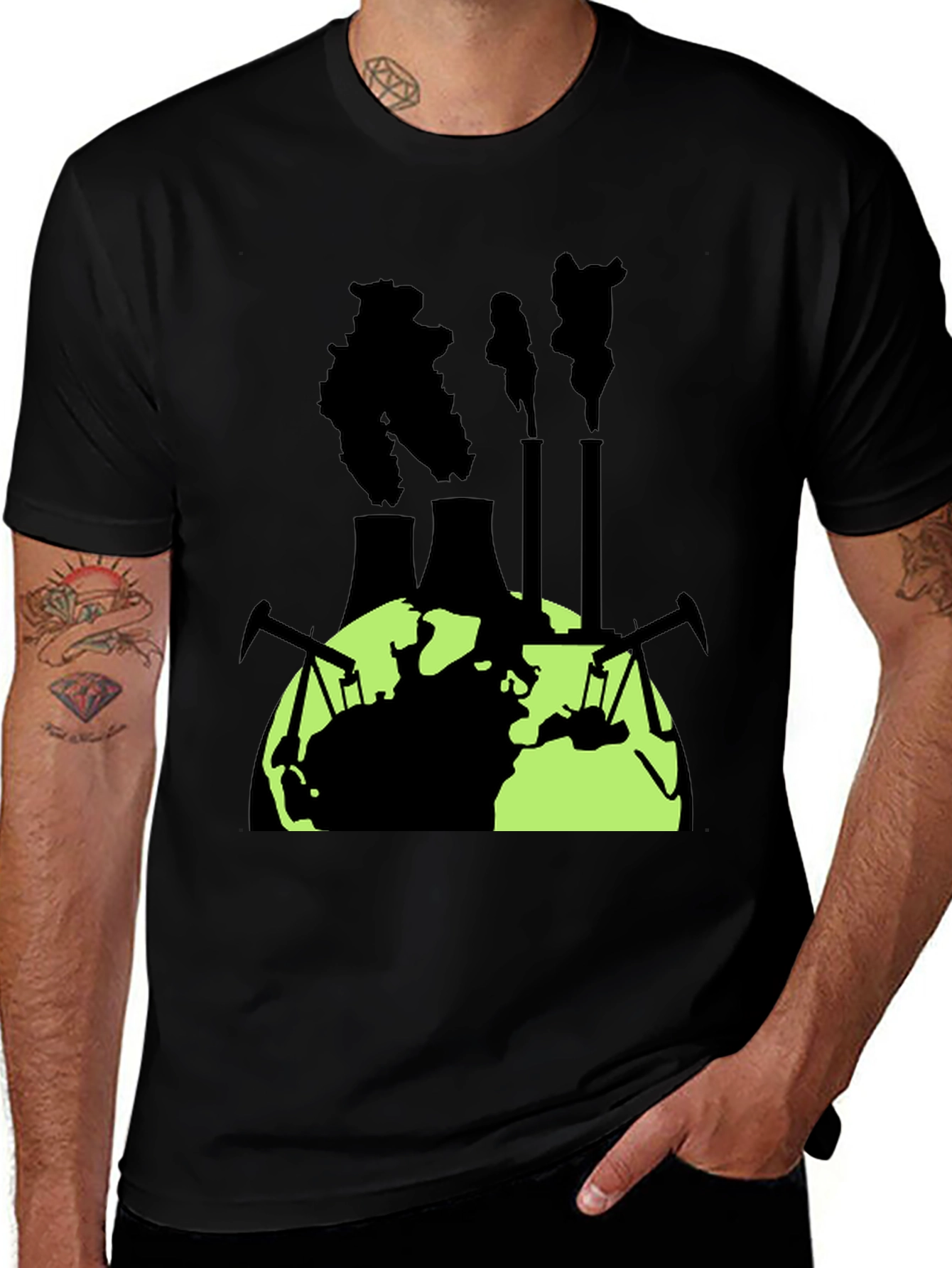 Variant 27 of Earth Pollution Graphic T-Shirt - Activism Tee