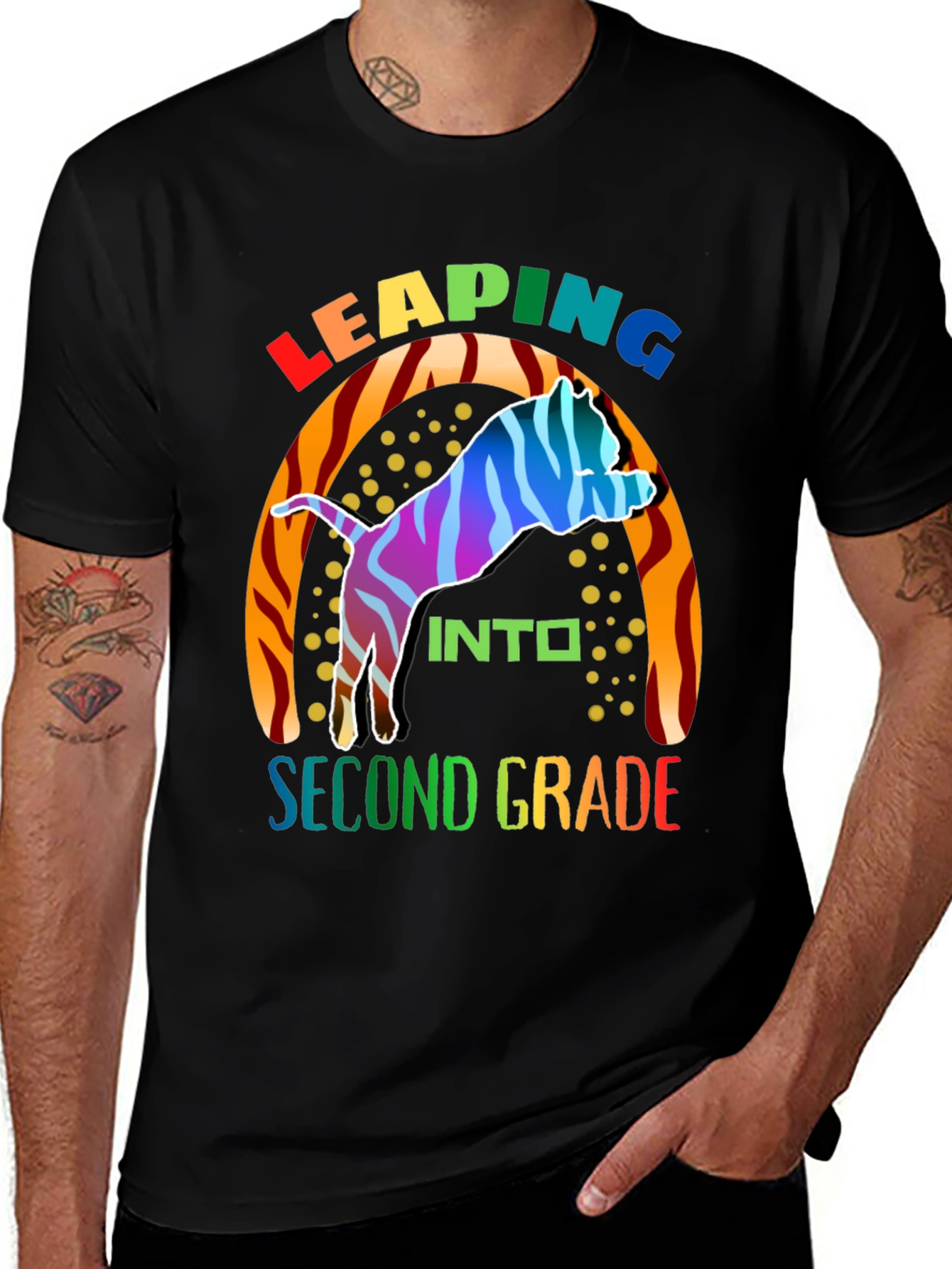 Leaping Into Second Grade Kids T-Shirt