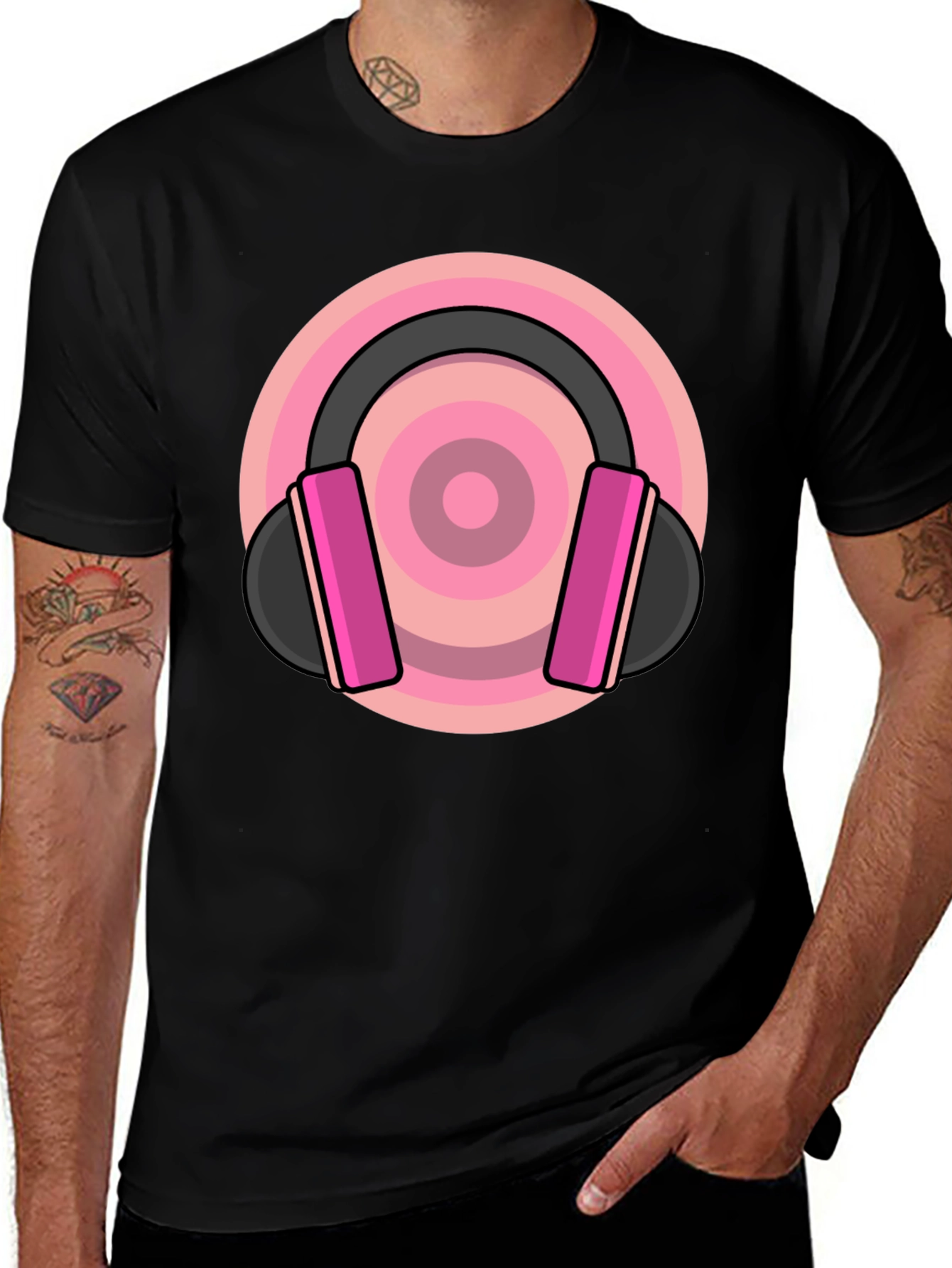 Variant 30 of Retro Headphones Graphic Tee - Music Lover Style