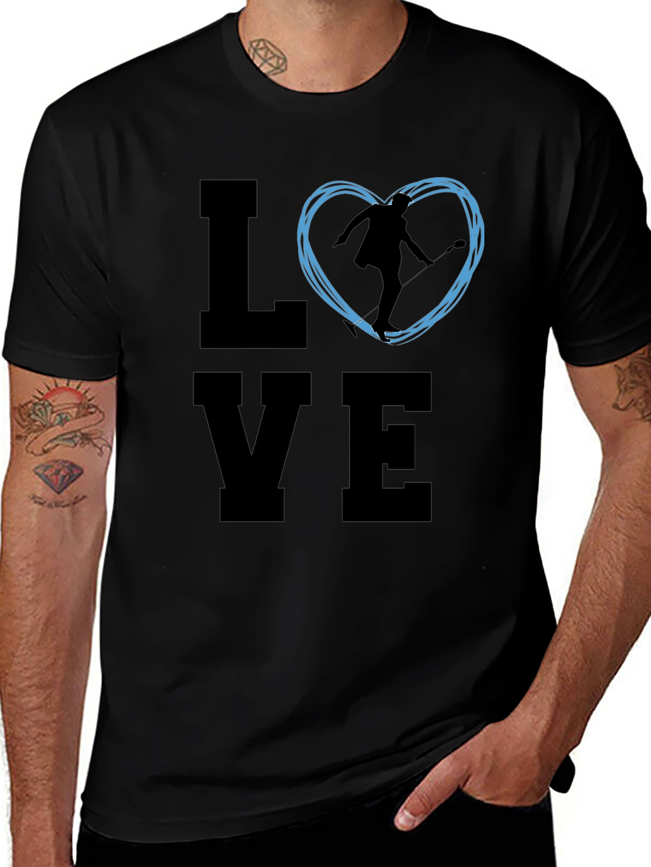 Love Figure Skating Black T-Shirt