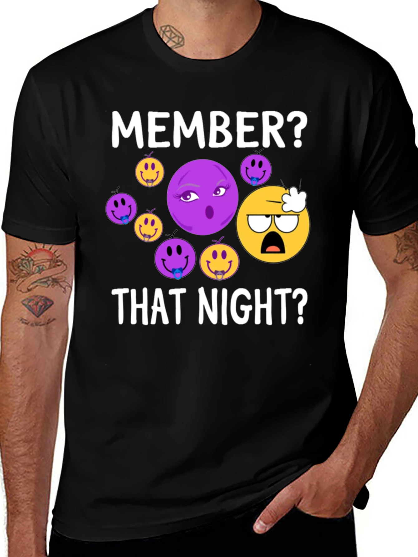 Variant 18 of Member That Night? Emoji Graphic Tee