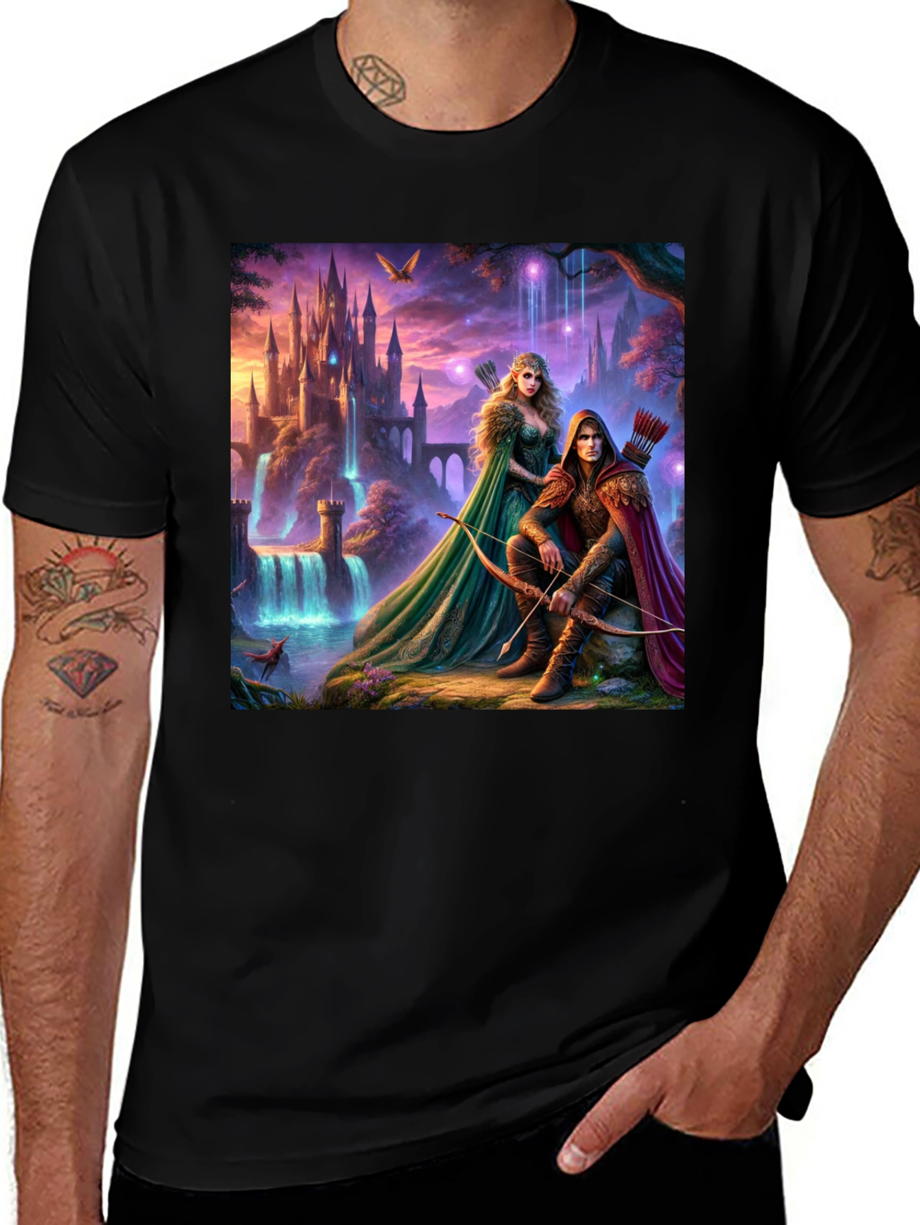 Variant 22 of Fantasy Castle Archer T-Shirt
