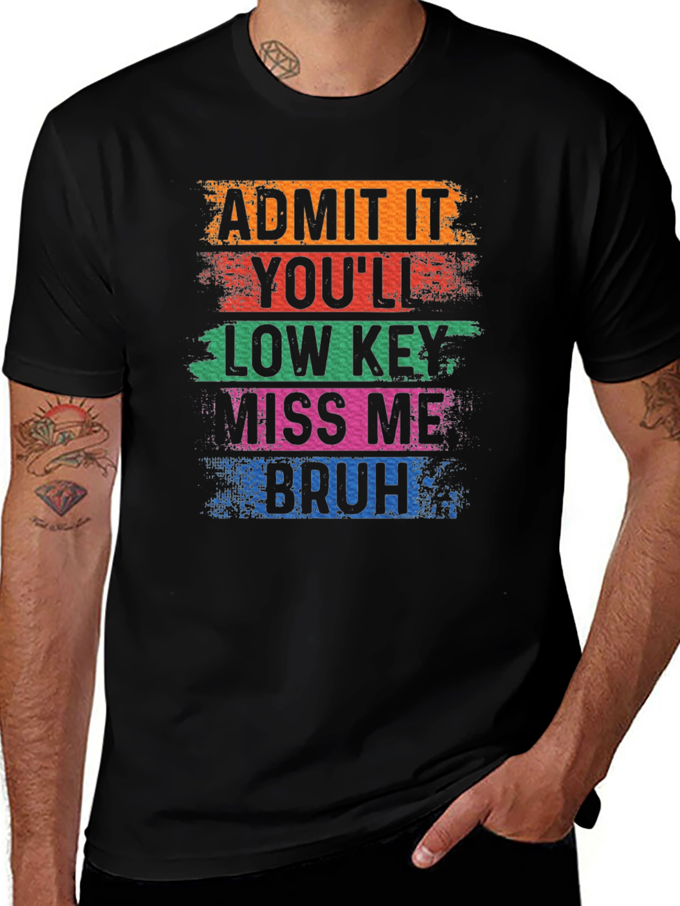 Variant 29 of Admit It You'll Low Key Miss Me Bruh T-Shirt