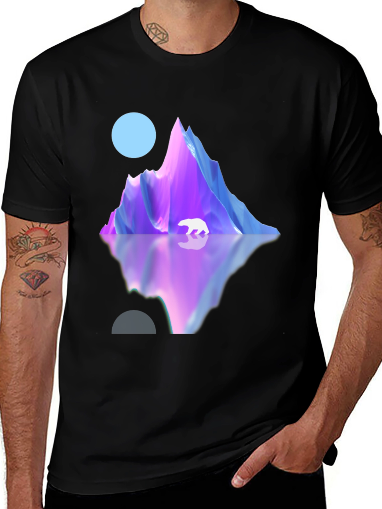 Variant 25 of Polar Peak Graphic Tee - Modern Black T-Shirt