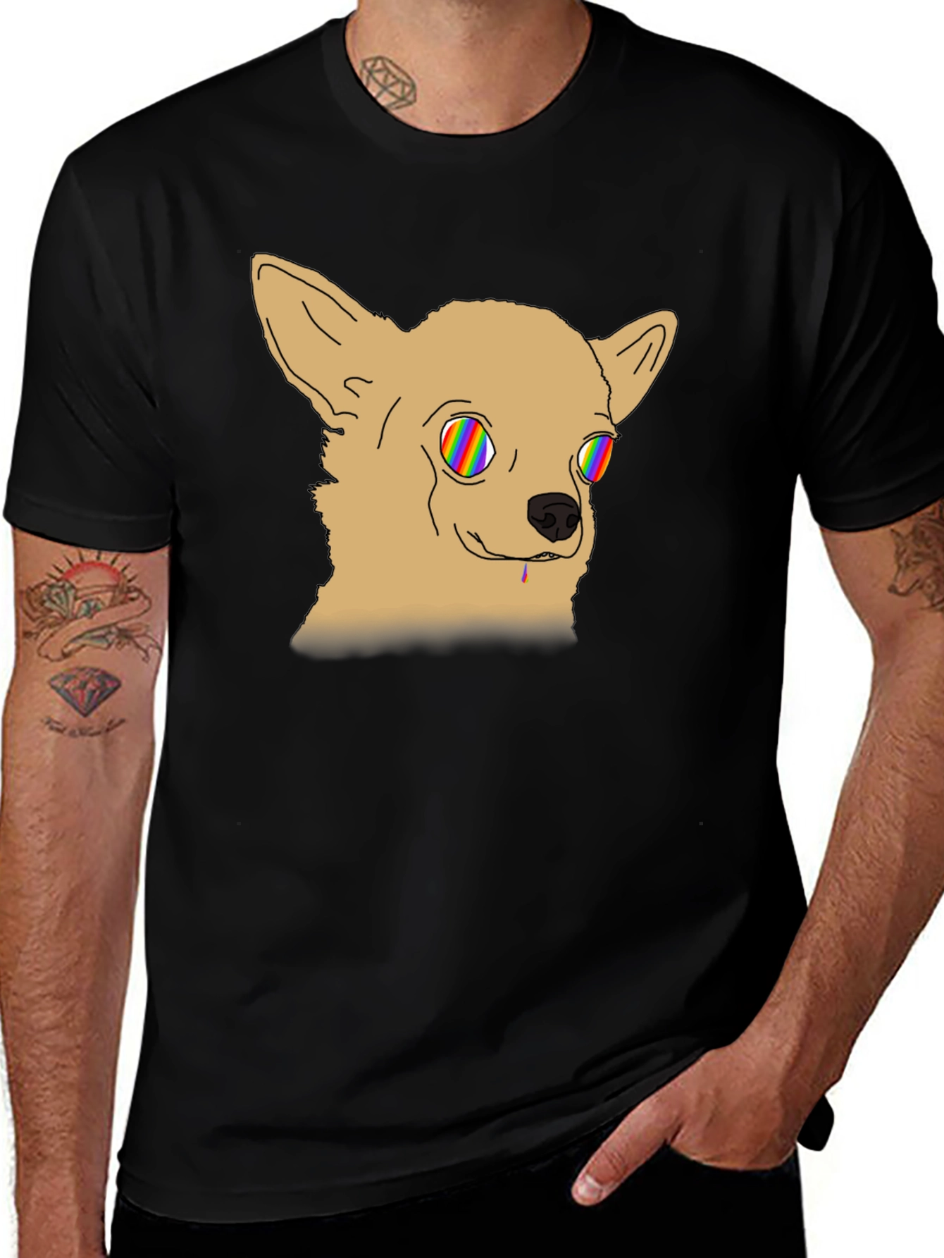 Variant 20 of Trippy Chihuahua Graphic T-Shirt