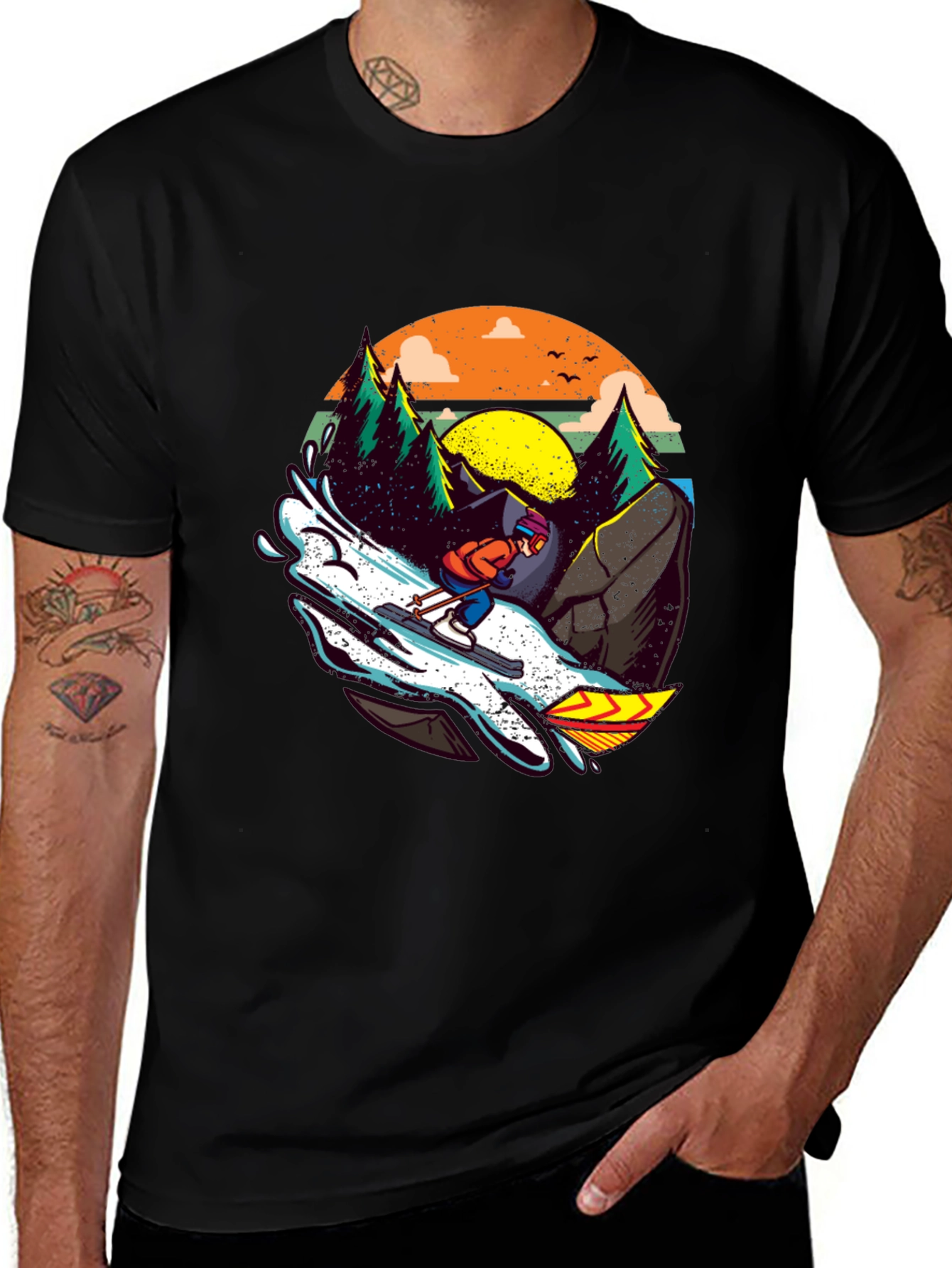 Variant 23 of Skiing Adventure Graphic Tee