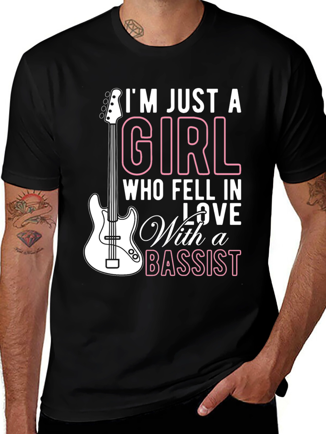 Variant 16 of I'm Just a Girl Who Fell in Love with a Bassist T-Shirt