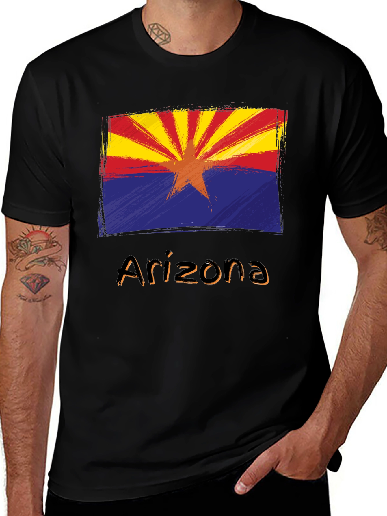 Variant 10 of Arizona State Flag Graphic T-Shirt