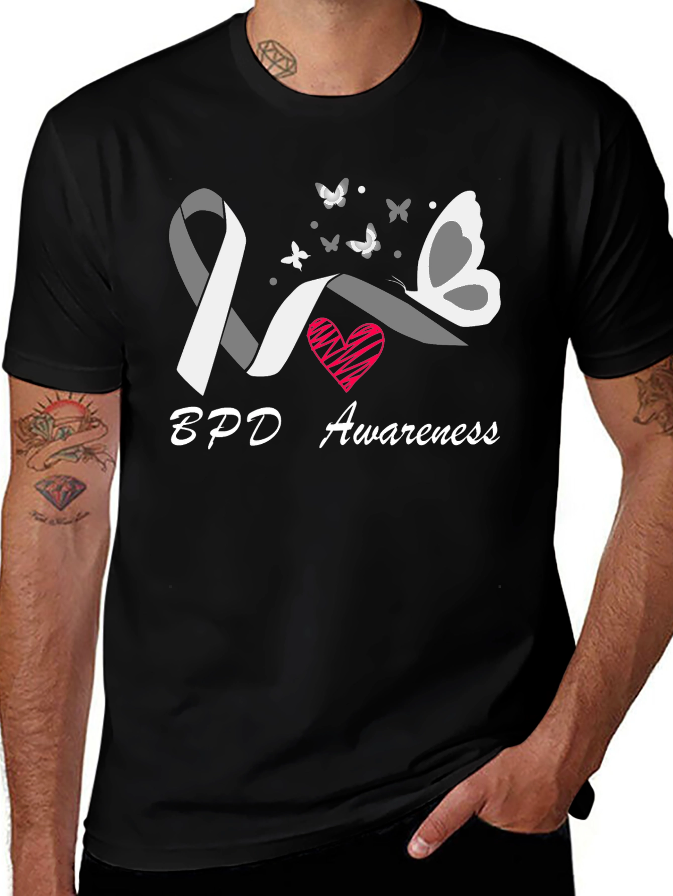 Variant 6 of BPD Awareness Butterfly Ribbon T-Shirt