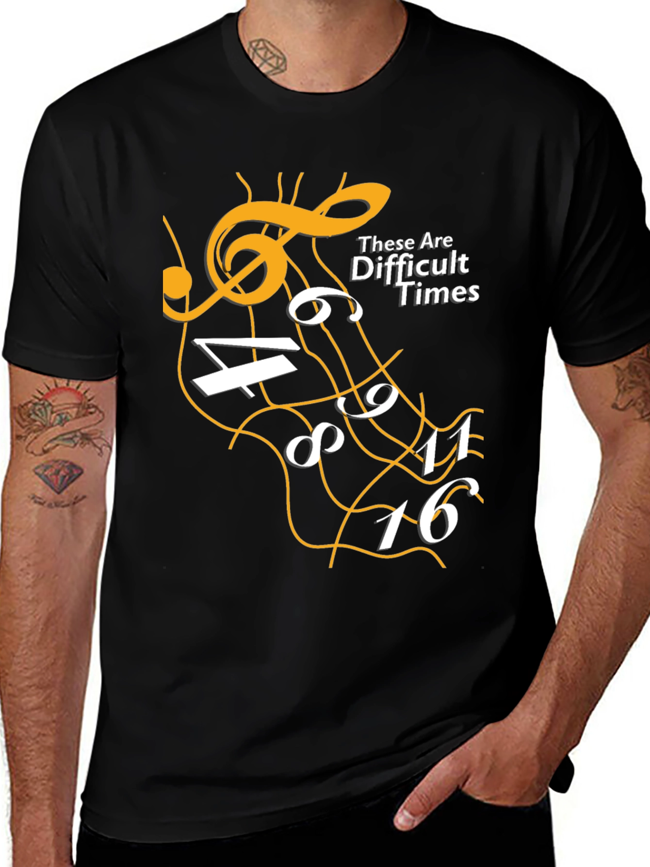 Variant 29 of Difficult Times Music Theory T-Shirt