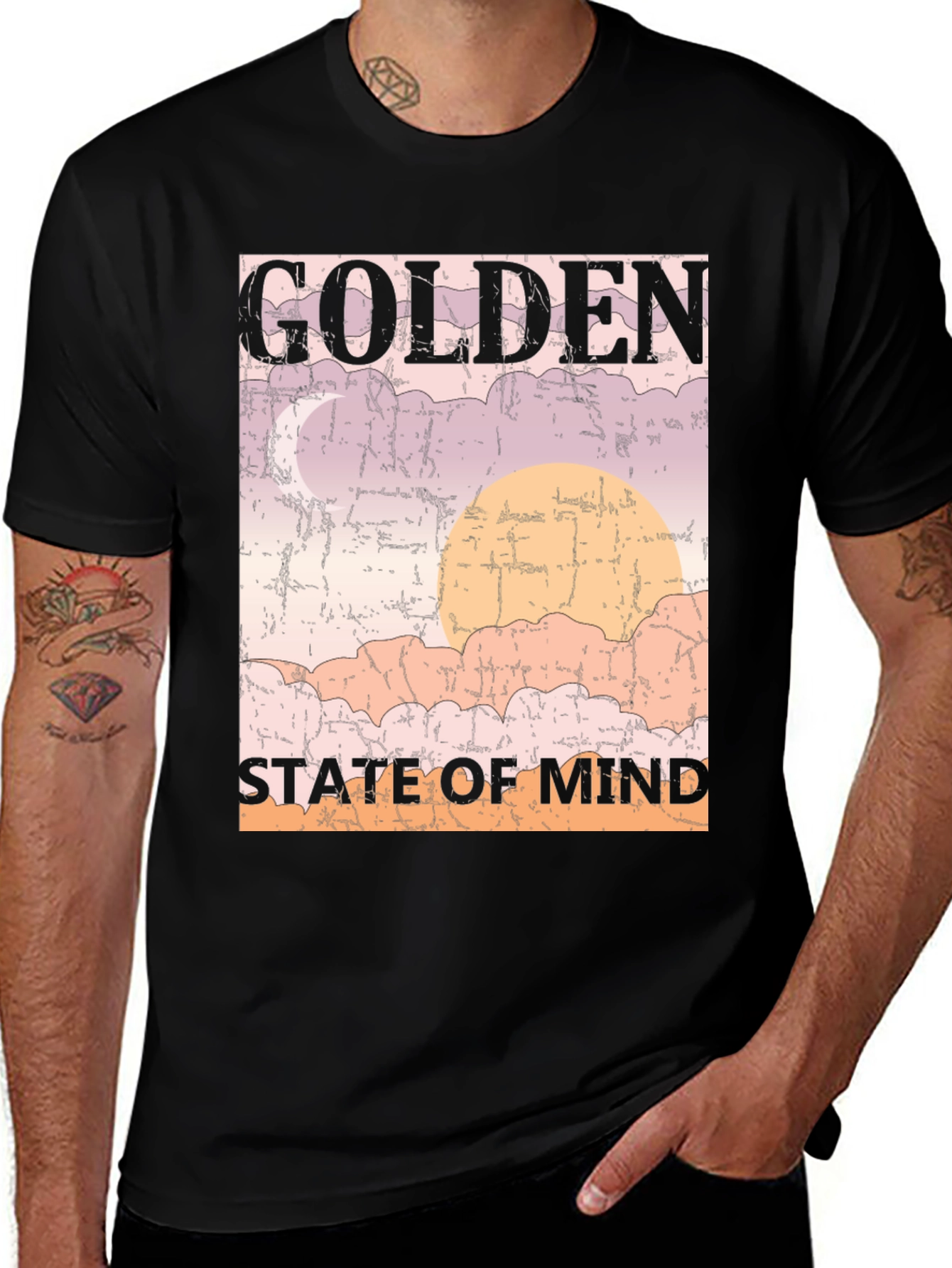 Variant 14 of Golden State of Mind Black Graphic Tee