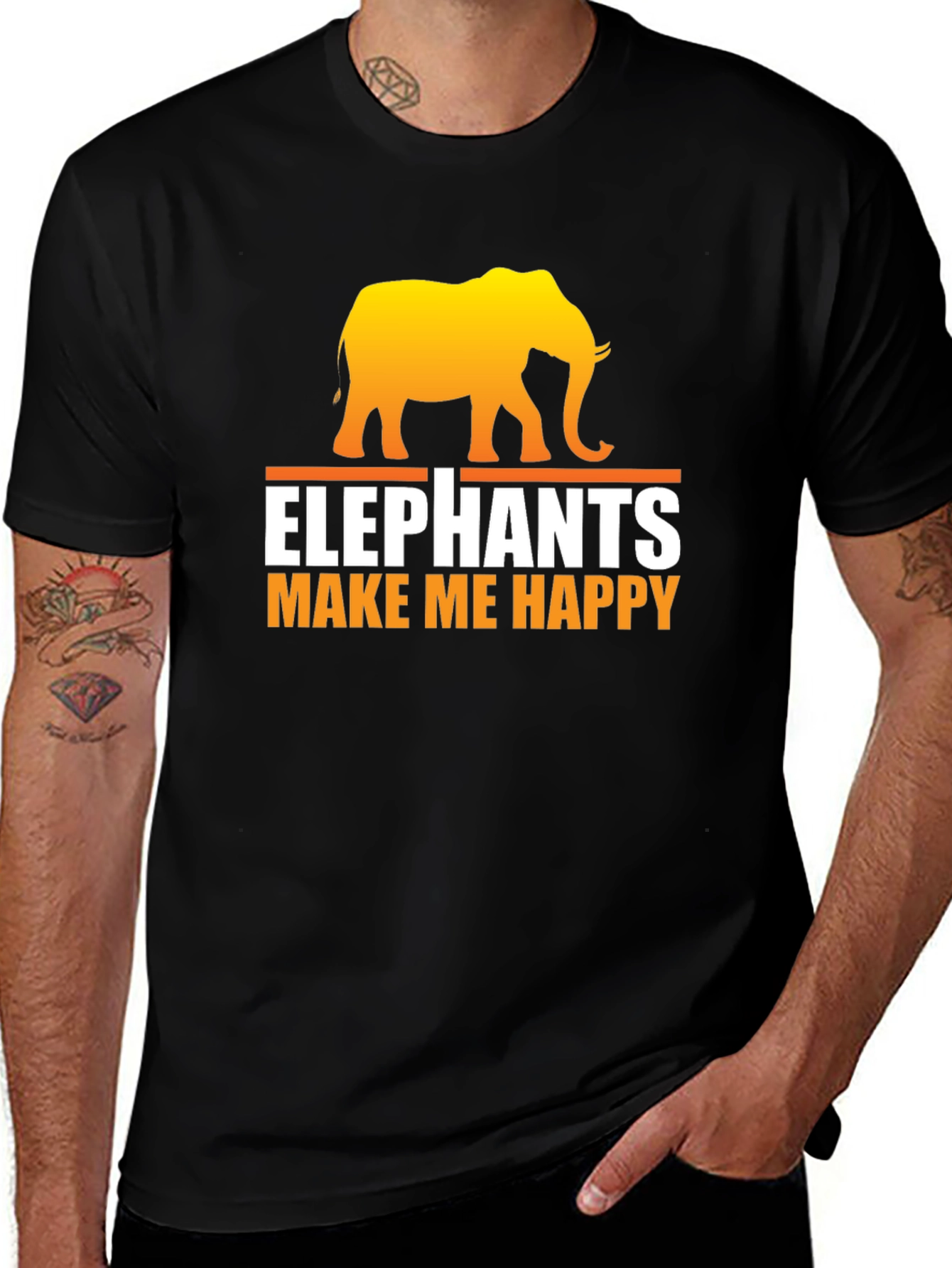 Variant 12 of Elephant Make Me Happy T-Shirt
