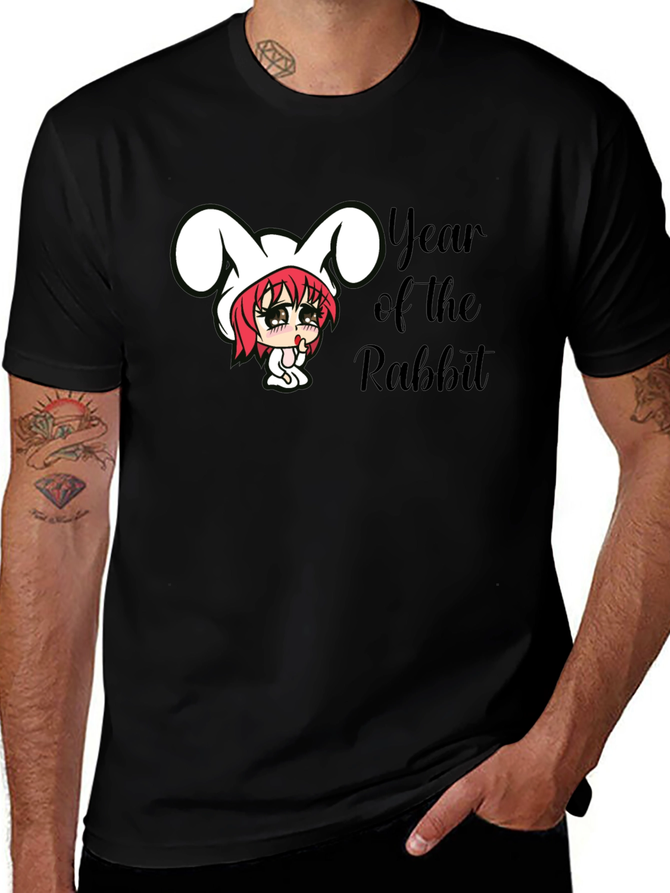Year of the Rabbit Black T-Shirt