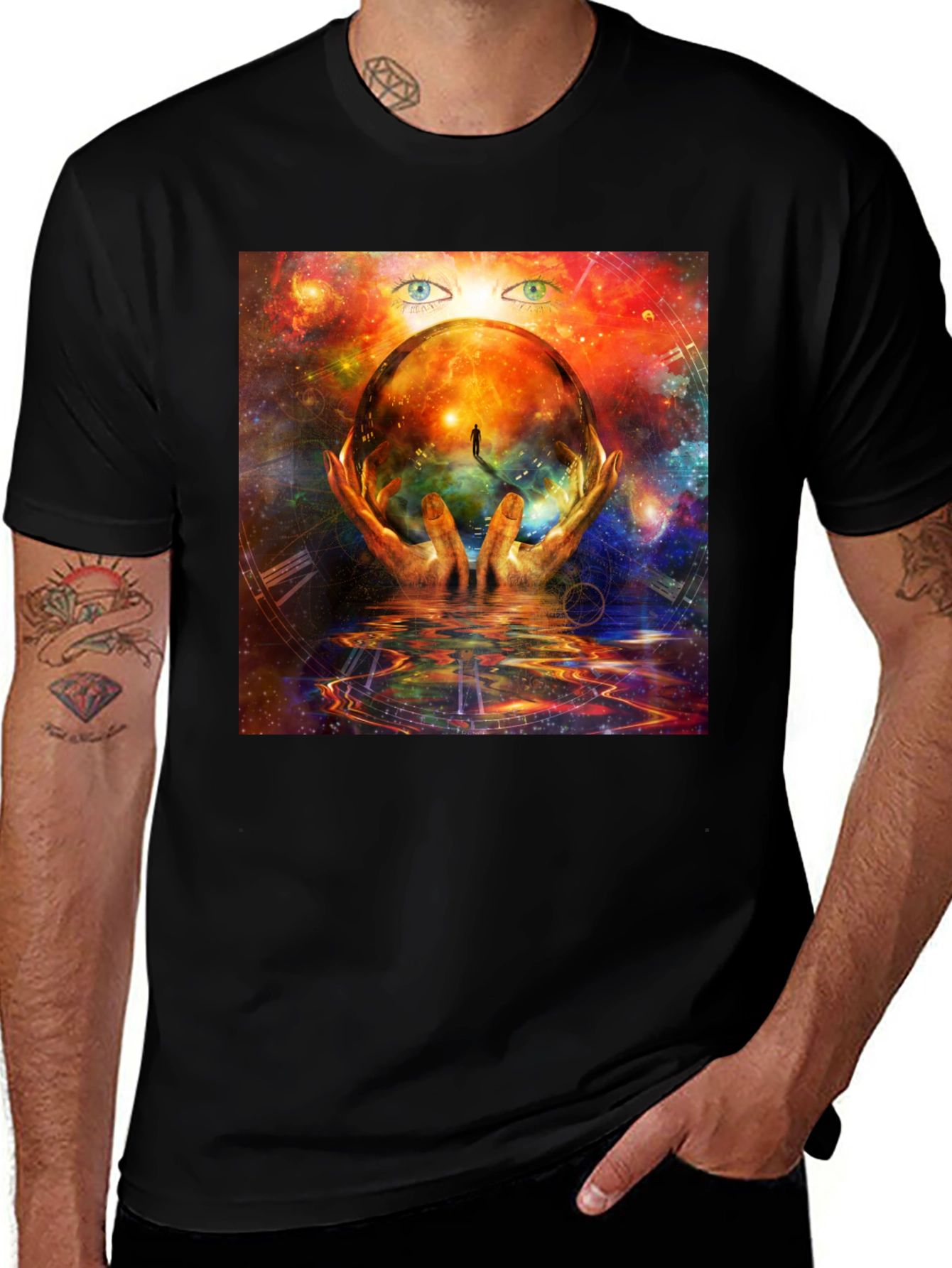 Cosmic Visions Graphic Tee - Surreal Art T-Shirt