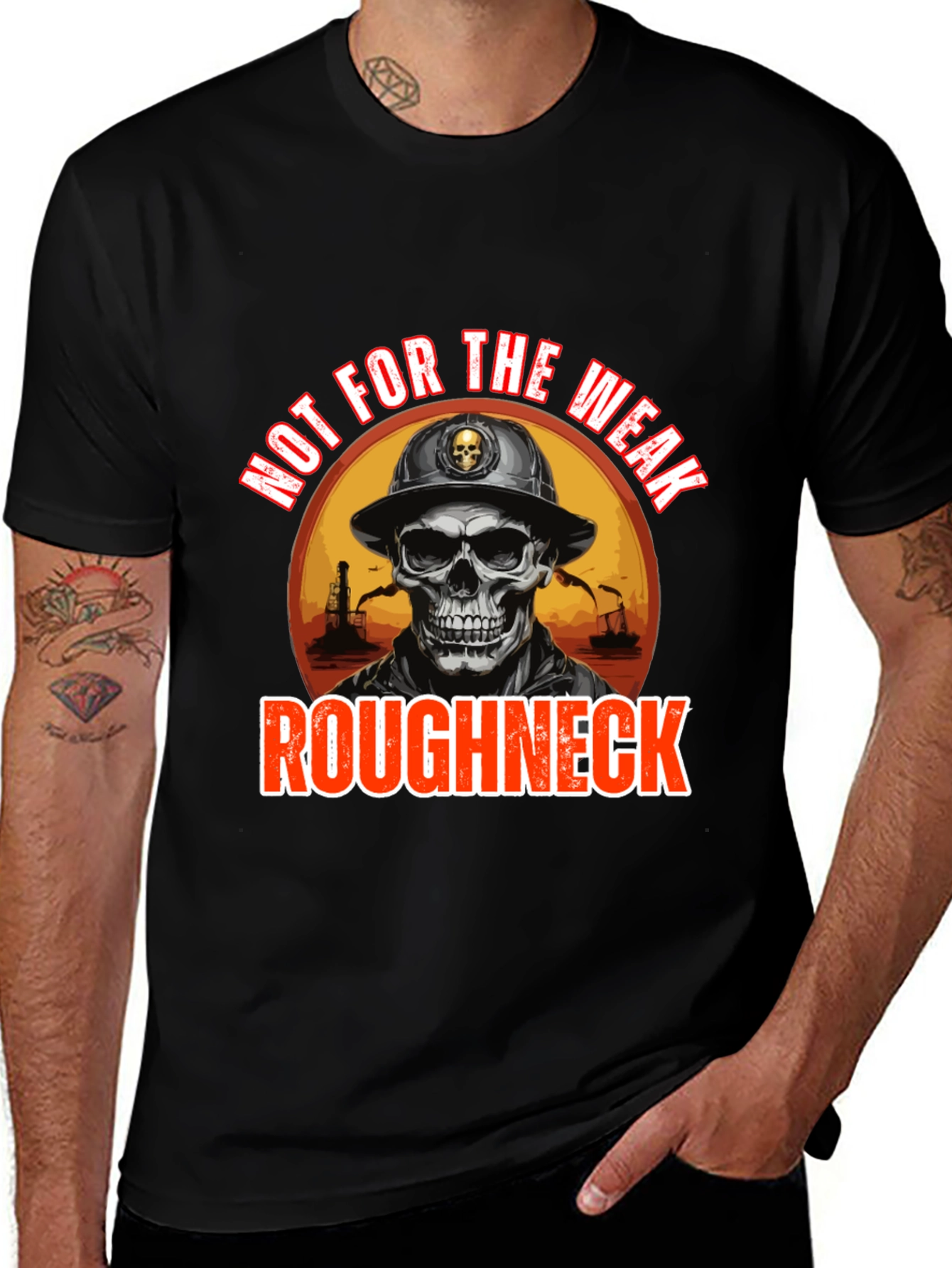 Variant 26 of Roughneck Skull Graphic Tee - Not For The Weak