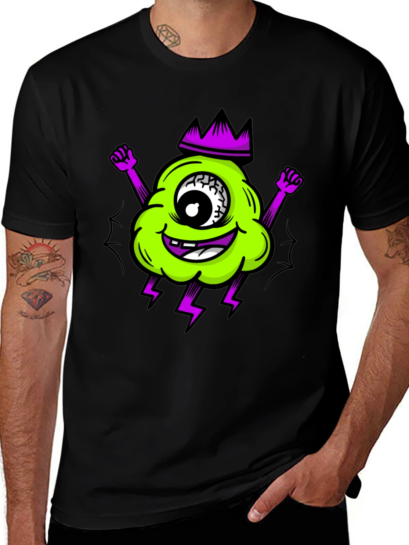 Funky Monster Graphic Tee - Unique Cartoon Design