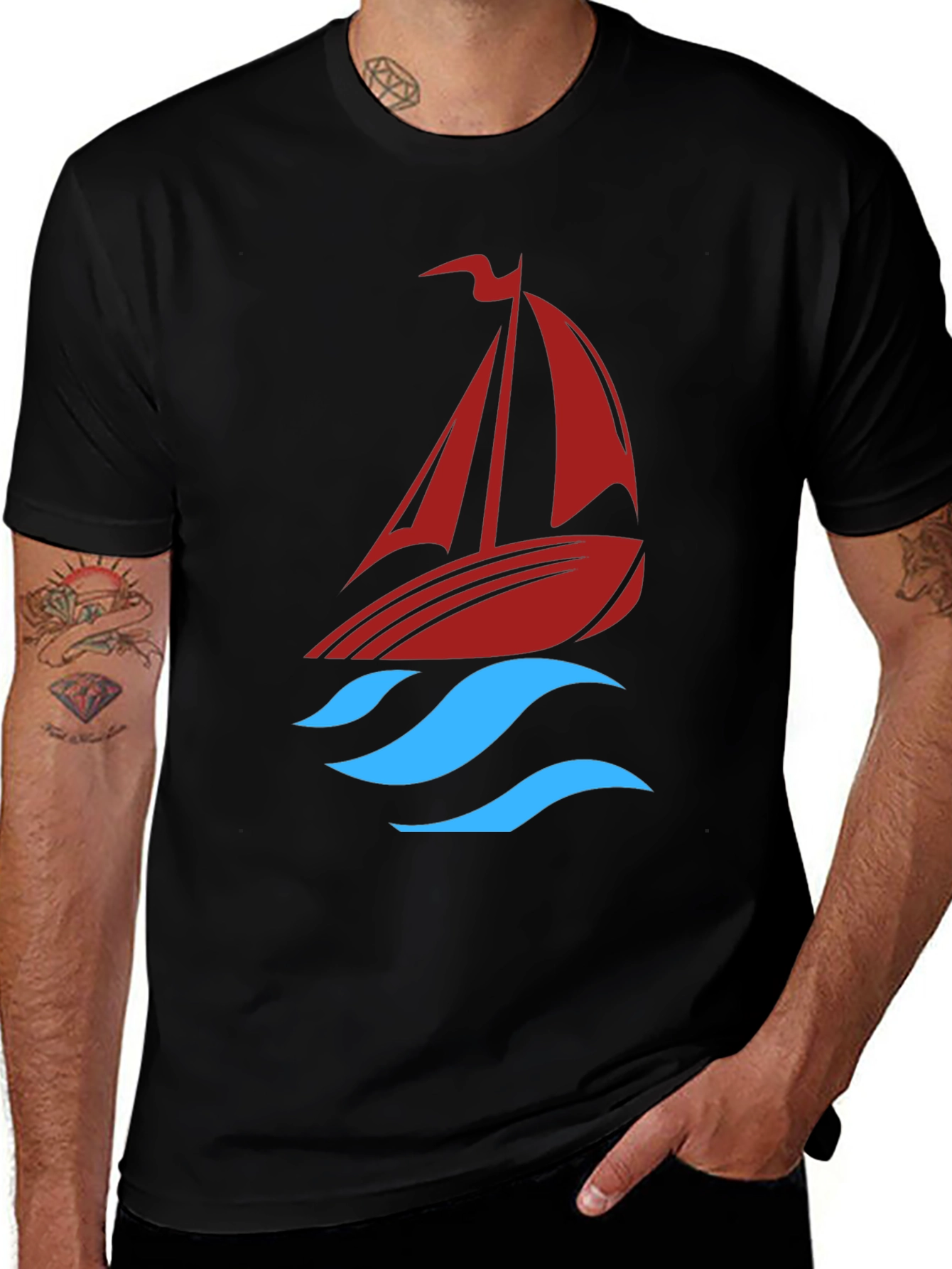 Variant 9 of Sailboat Graphic Tee - Stylish & Unique Design