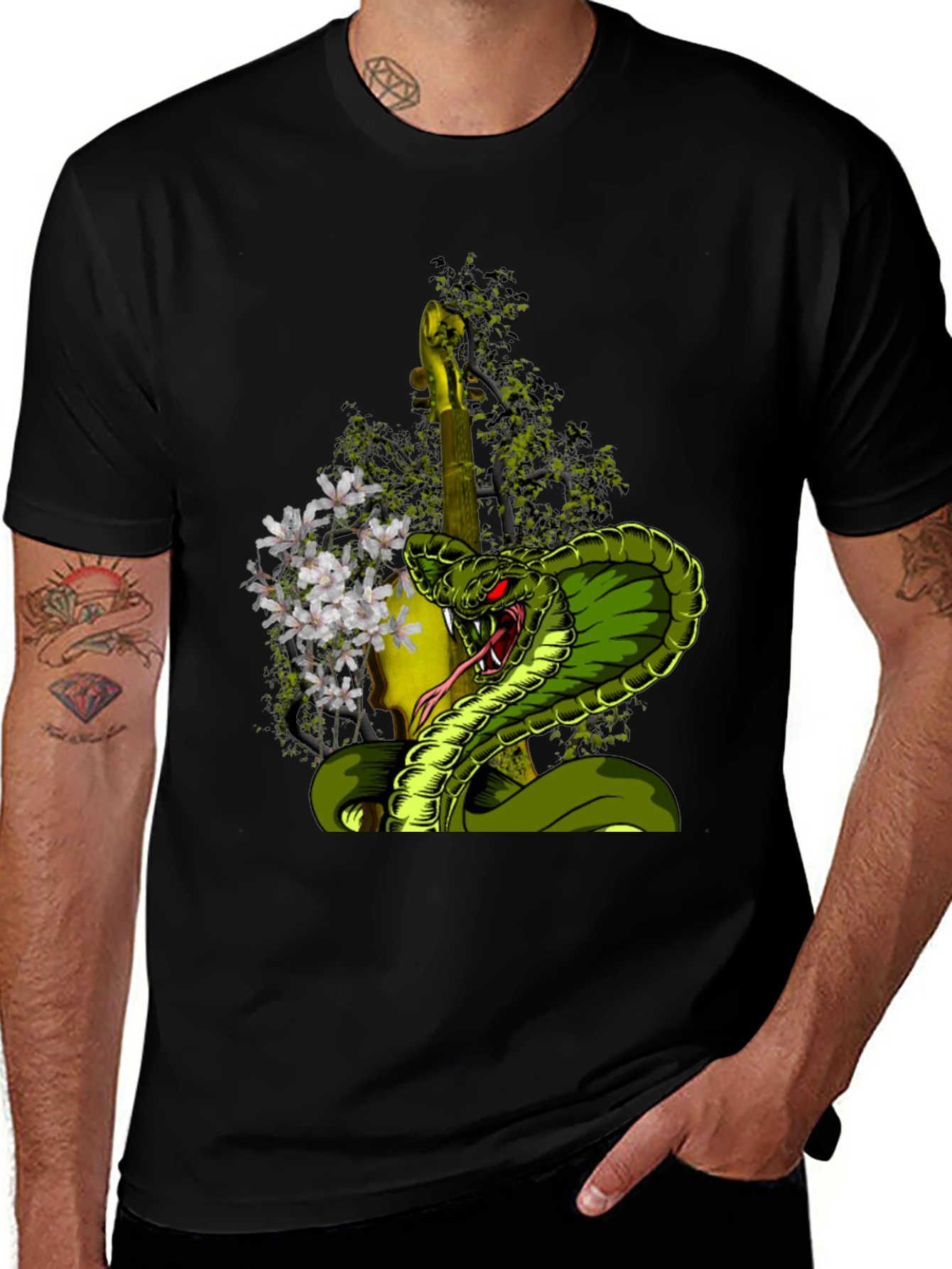 Variant 27 of Cobra Guitar Graphic T-Shirt - Unique Design
