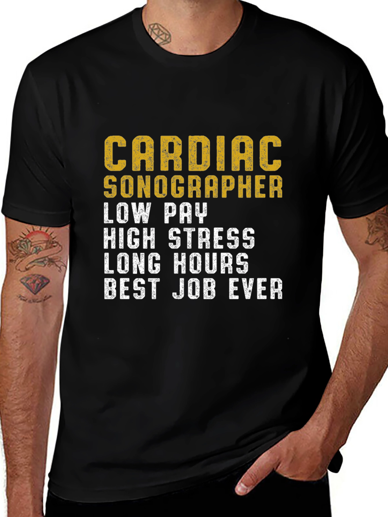 Variant 15 of Cardiac Sonographer T-Shirt Funny Work Job Tee