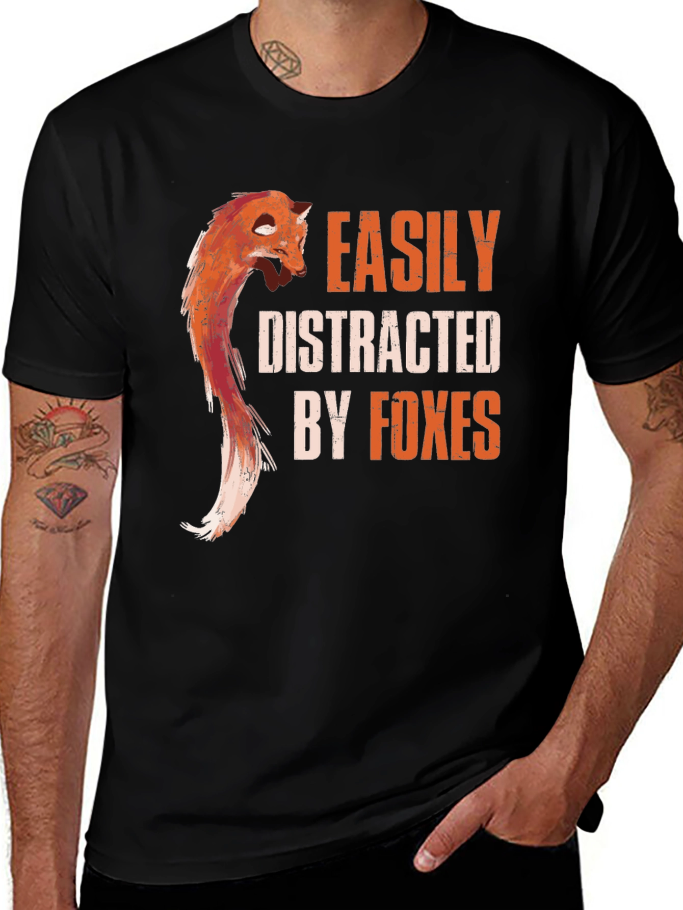 Variant 14 of Easily Distracted By Foxes Graphic Tee