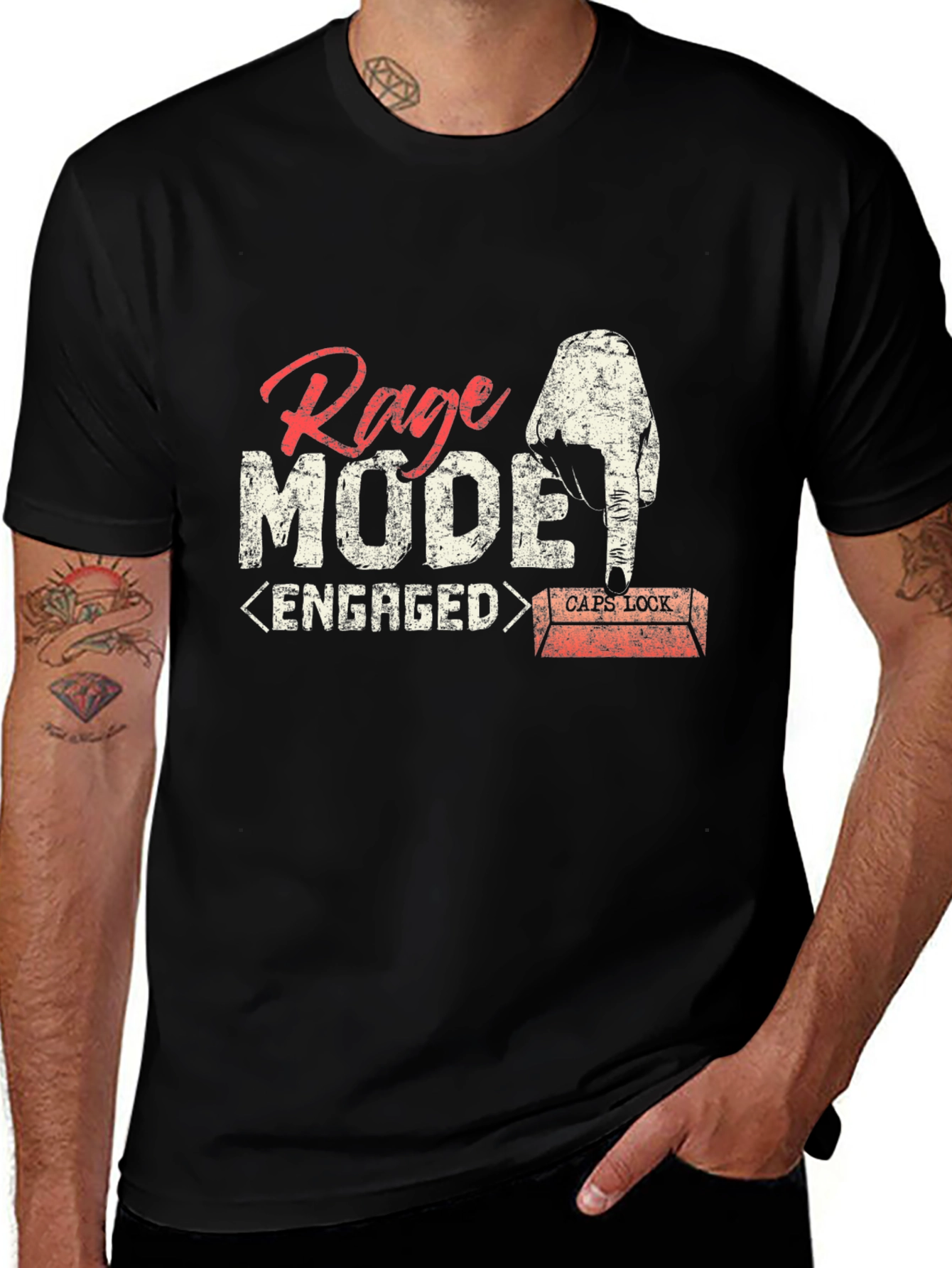 Rage Mode Engaged Graphic Tee - Novelty Gamer Shirt