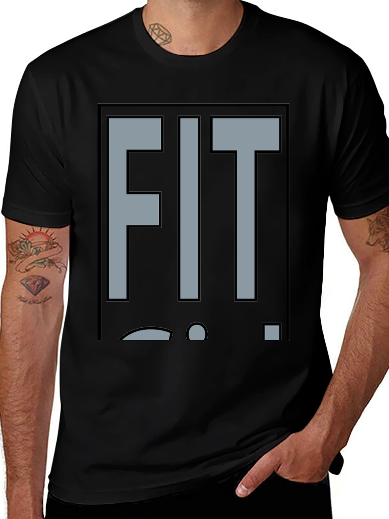 Variant 16 of FIT Graphic Tee - Black Cotton Blend