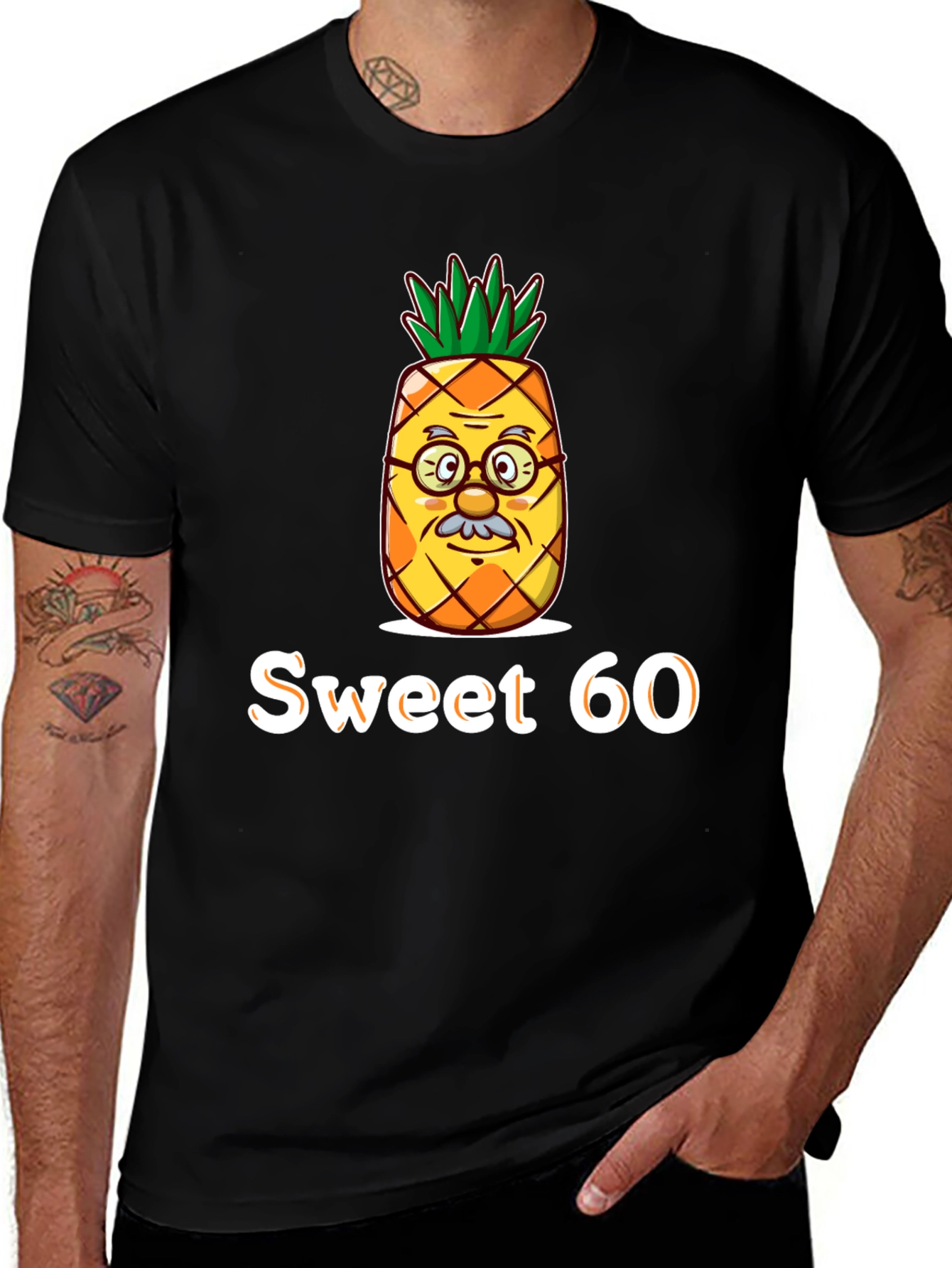 Variant 25 of Sweet 60 Pineapple Graphic Tee - Unisex