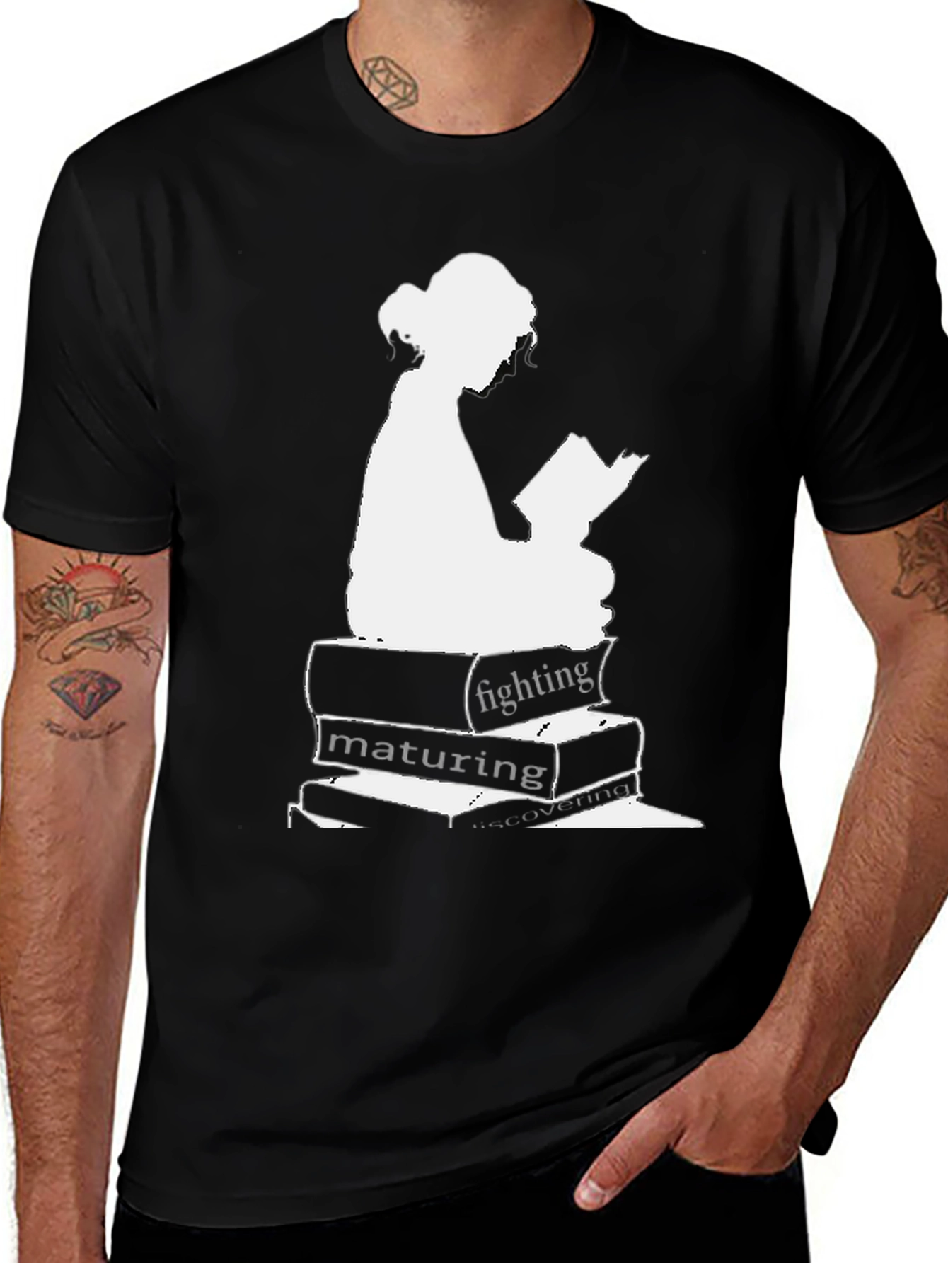 Variant 20 of Bookworm T-Shirt - Fighting Maturing Discovering