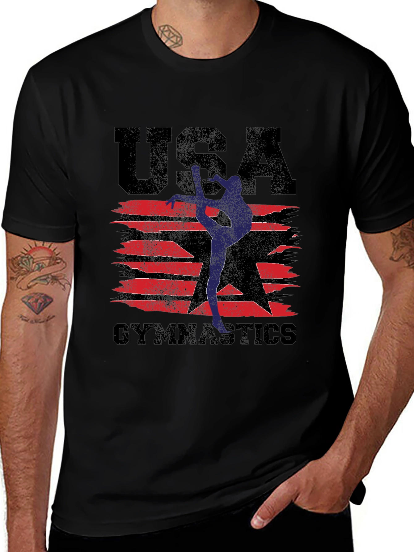 Variant 10 of USA Gymnastics T-Shirt - Patriotic Design