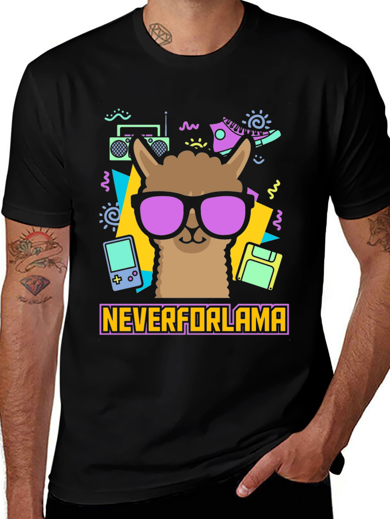 Variant 15 of Never For Llama Retro T-Shirt