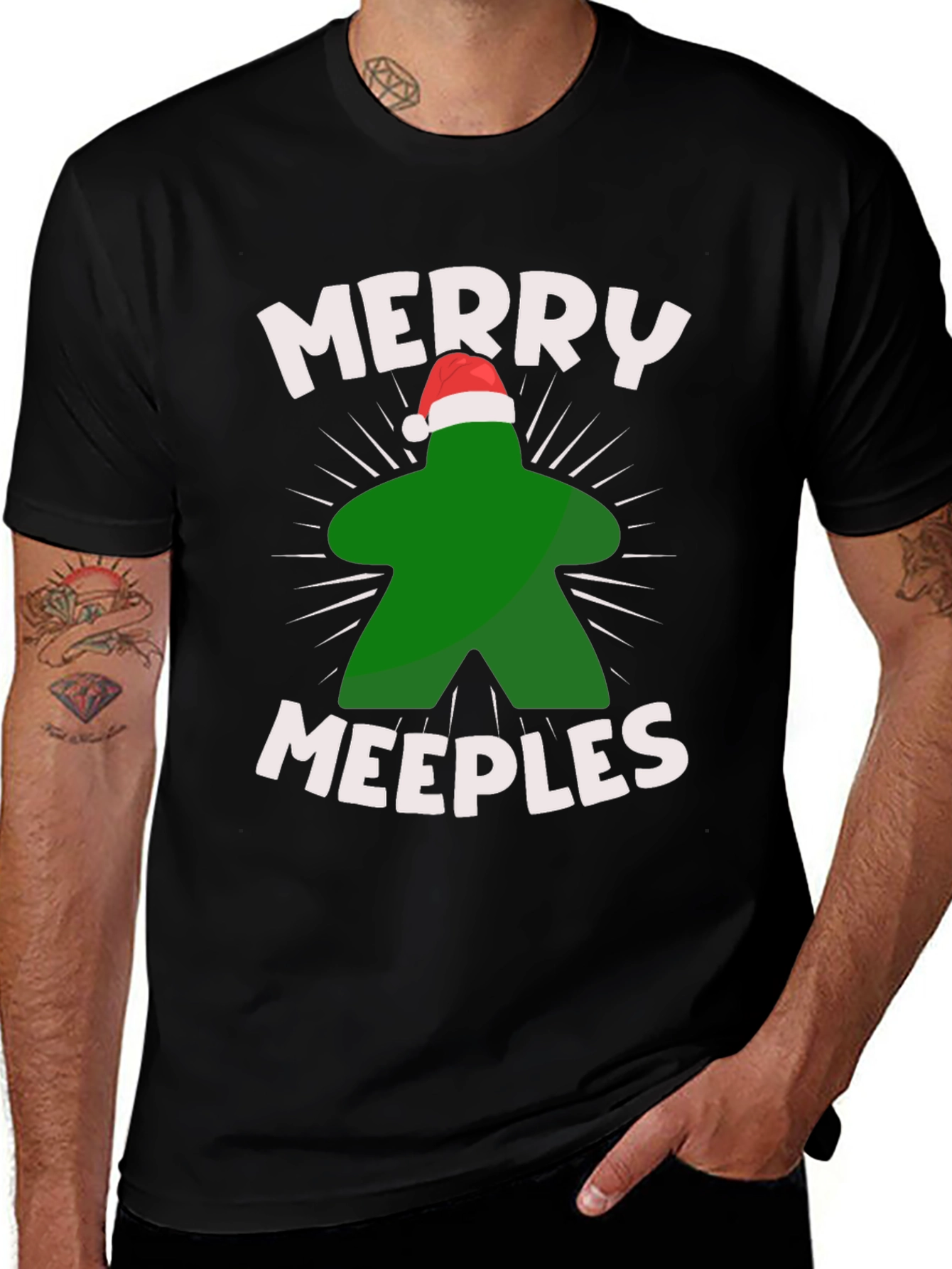 Variant 27 of Merry Meeples Holiday T-Shirt
