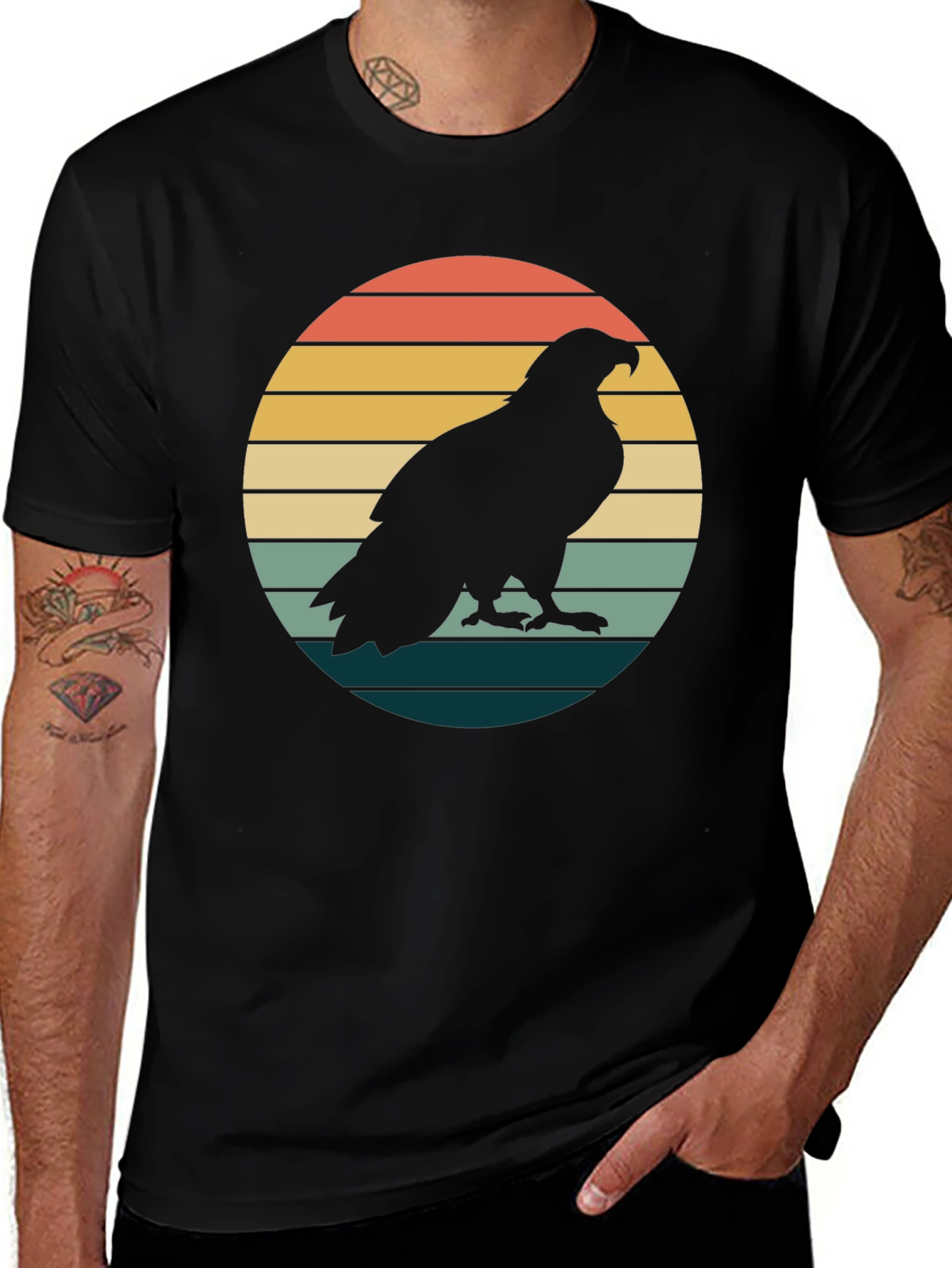 Variant 20 of Retro Eagle Silhouette Graphic Tee