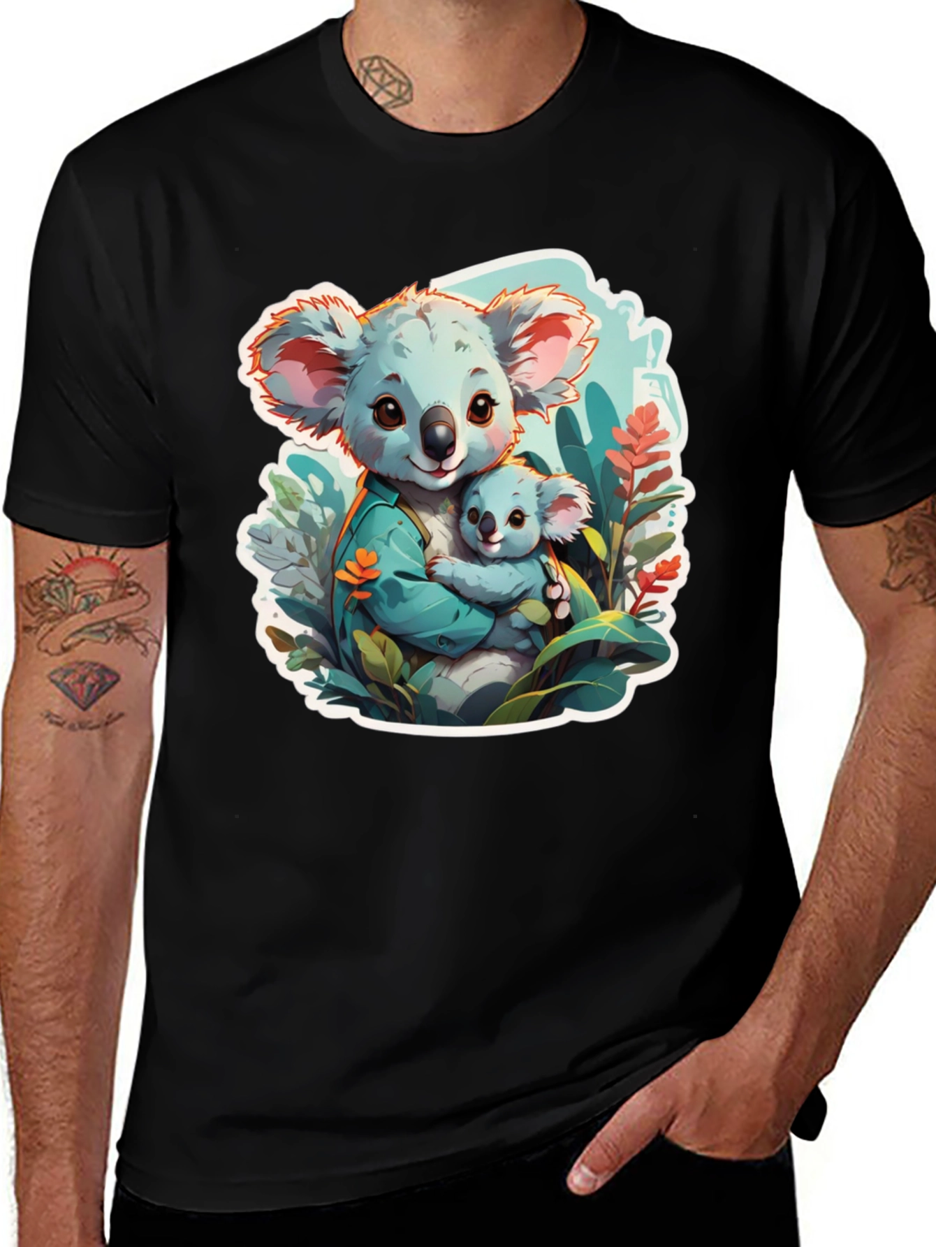 Variant 16 of Koala Mom & Baby Graphic Tee