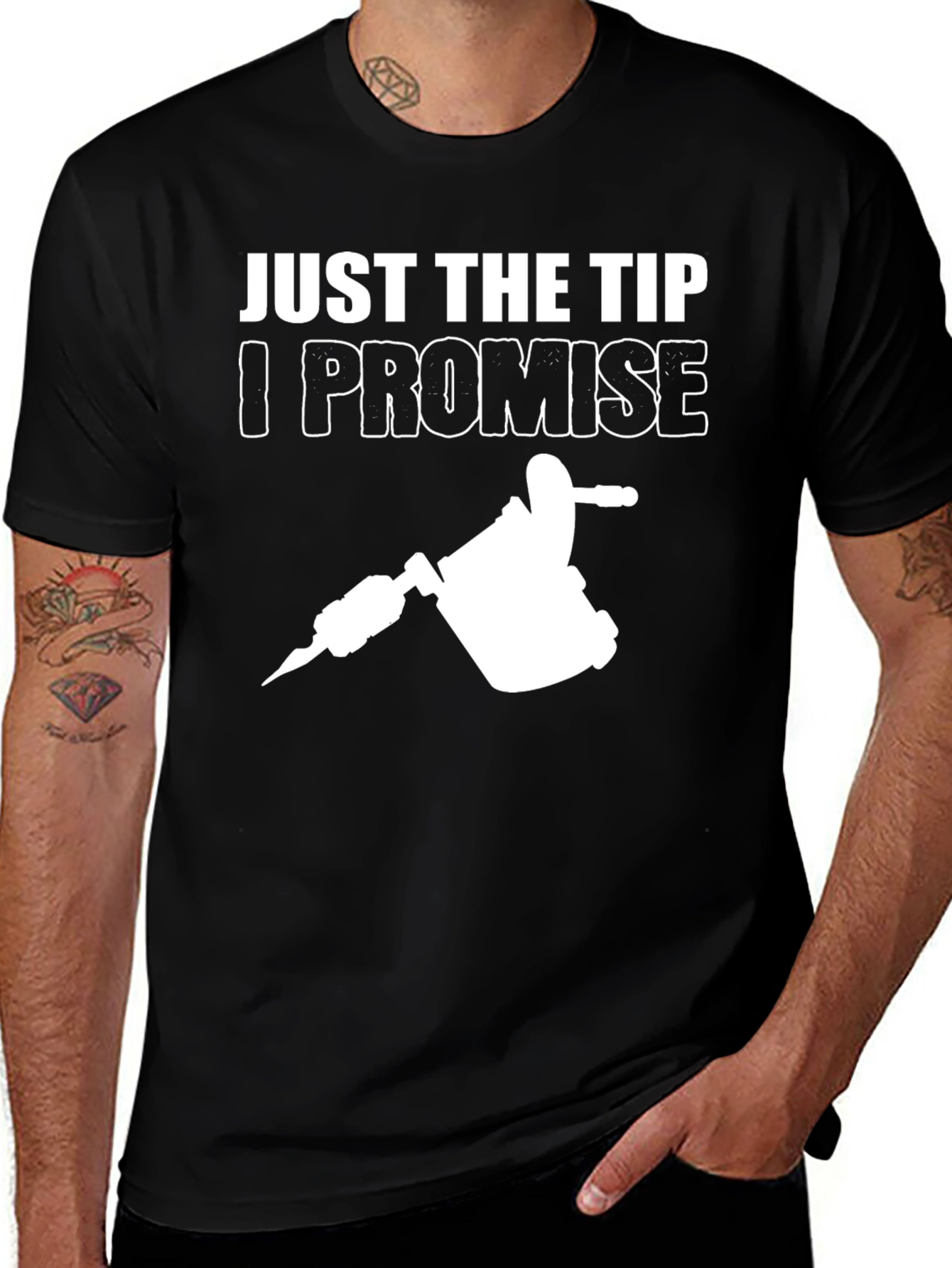 Variant 20 of Funny Tattoo Artist T-Shirt - Just the Tip I Promise