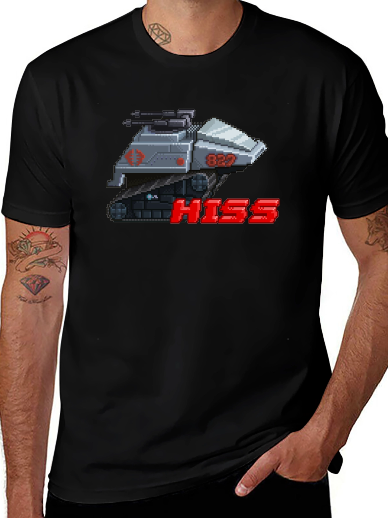 Pixel Art HISS Tank T-Shirt - Cobra Vehicle Tee