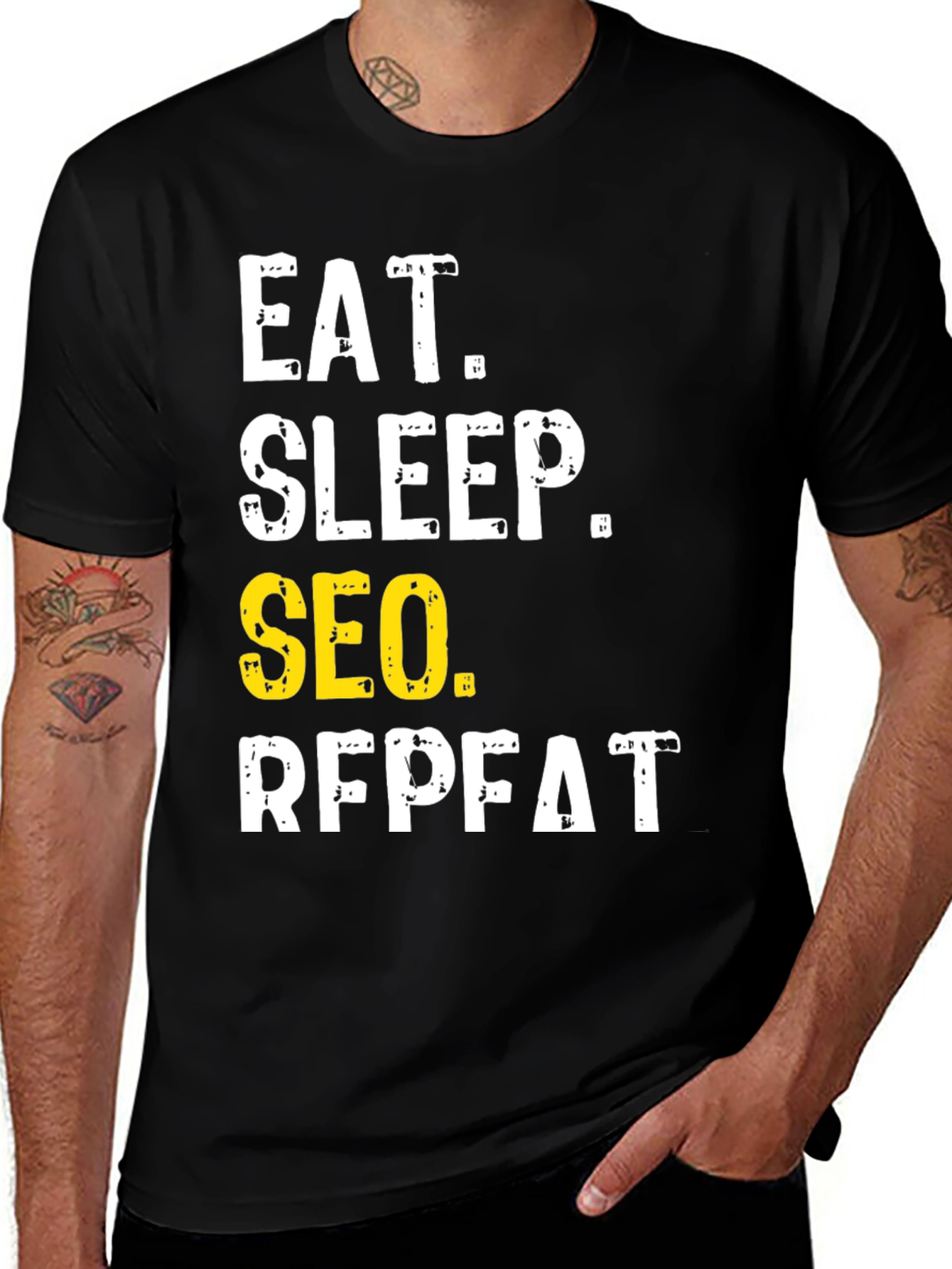 Eat Sleep SEO Repeat Graphic T-Shirt