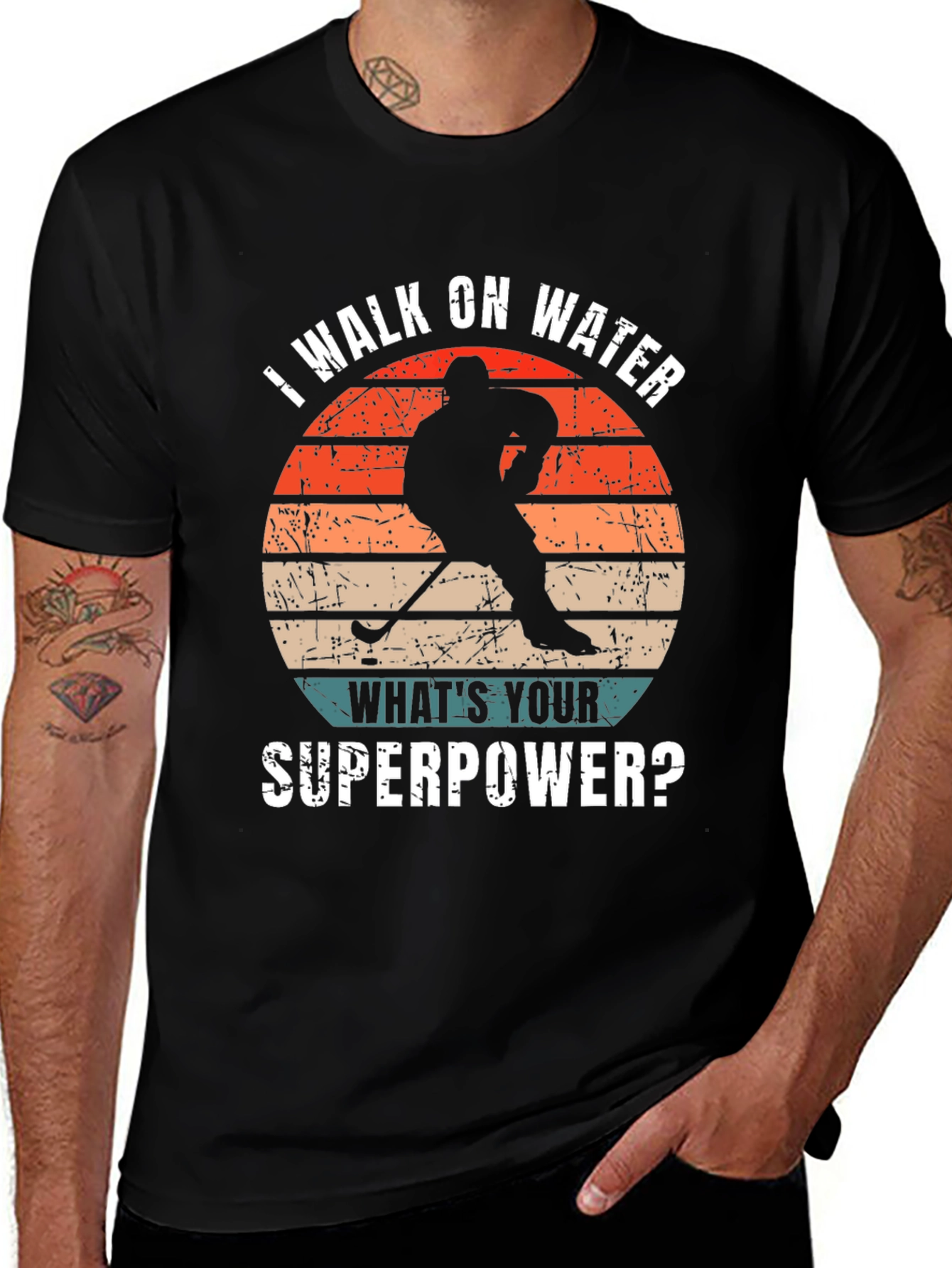 Variant 22 of I Walk On Water Hockey T-Shirt