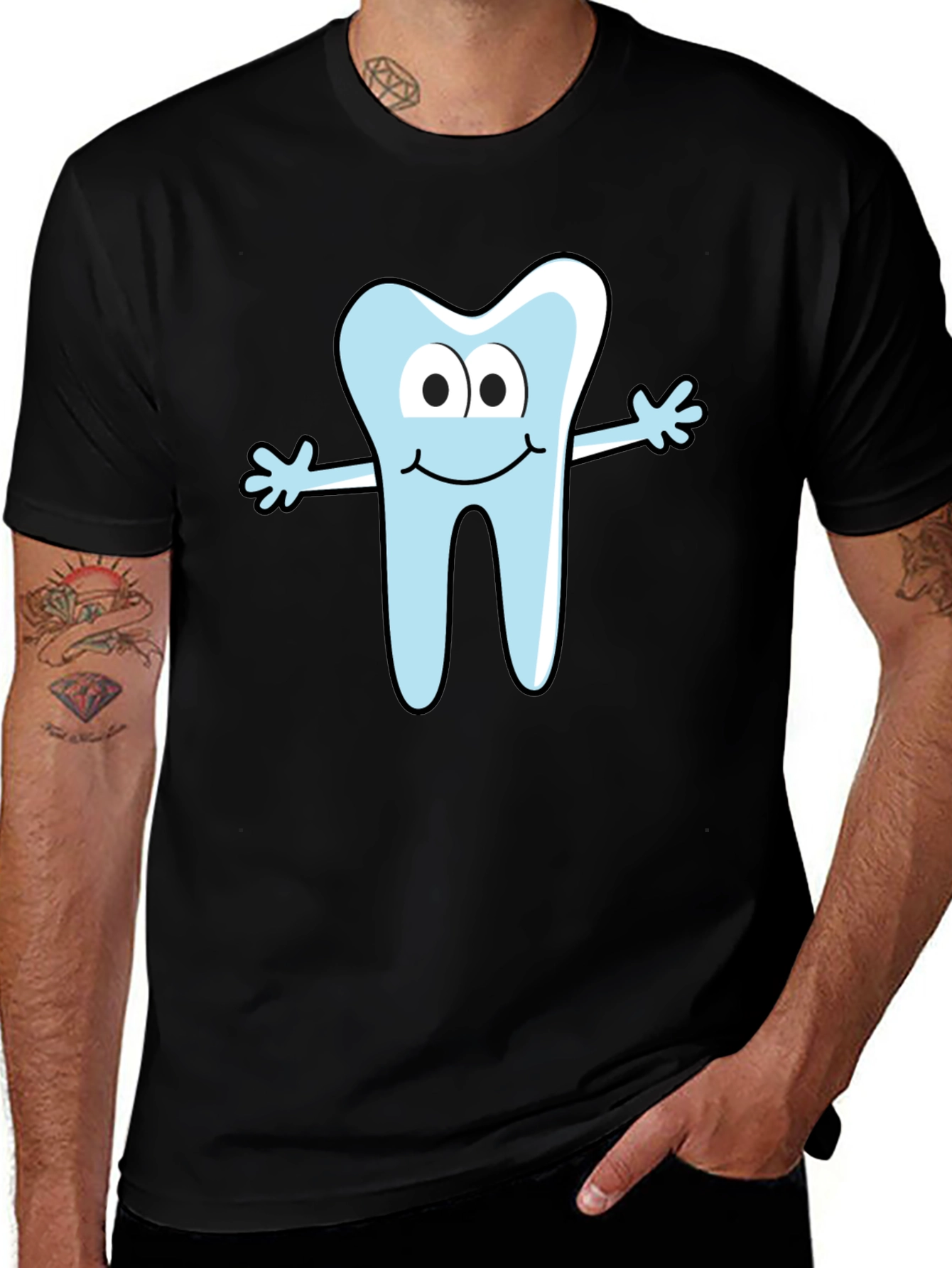 Variant 10 of Cartoon Tooth Graphic Tee