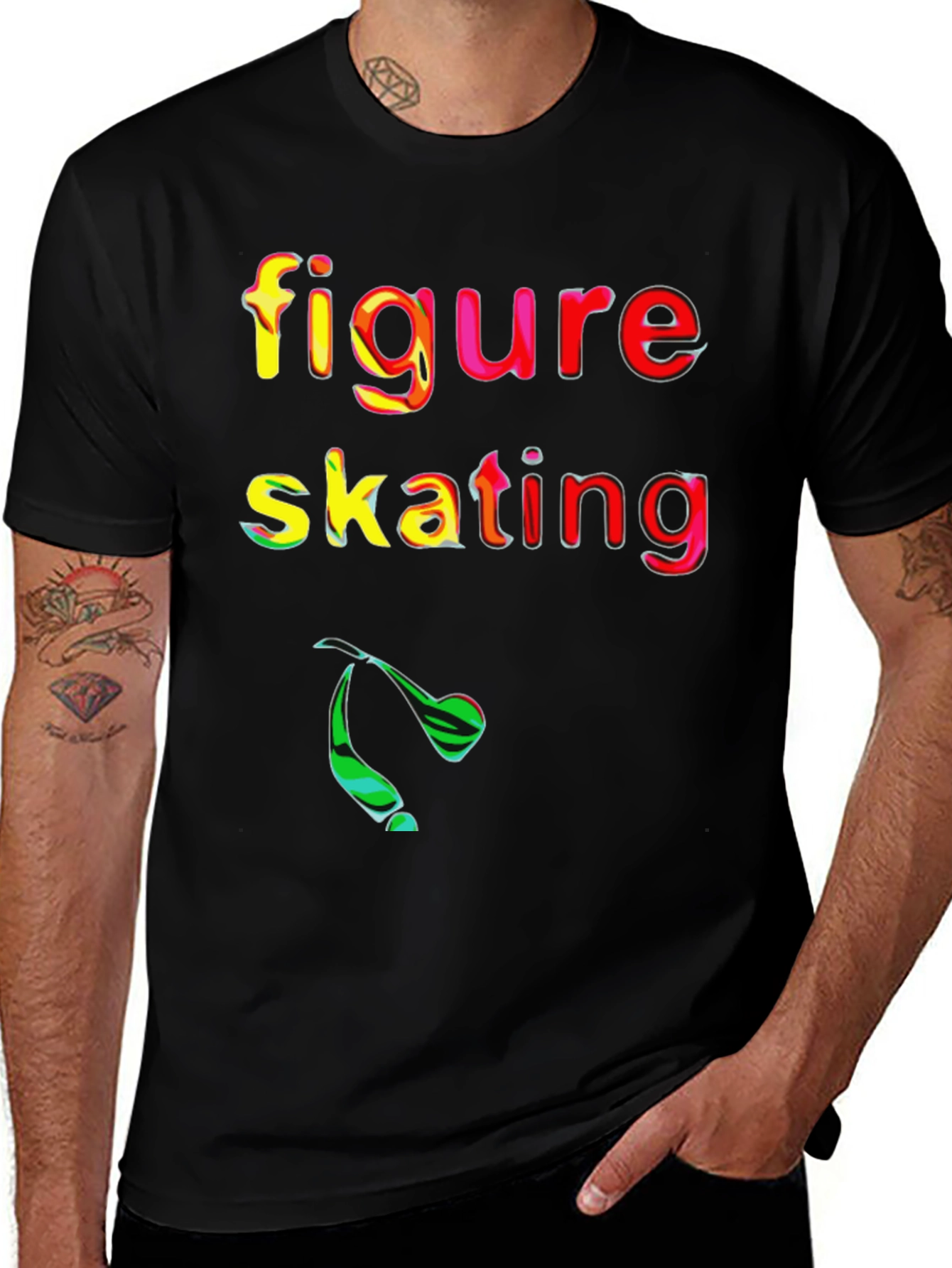 Variant 9 of Figure Skating Graphic T-Shirt