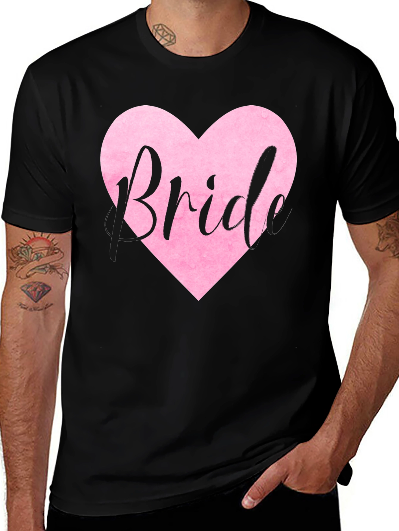 Bride Heart Graphic Tee - Wedding Party T-Shirt
