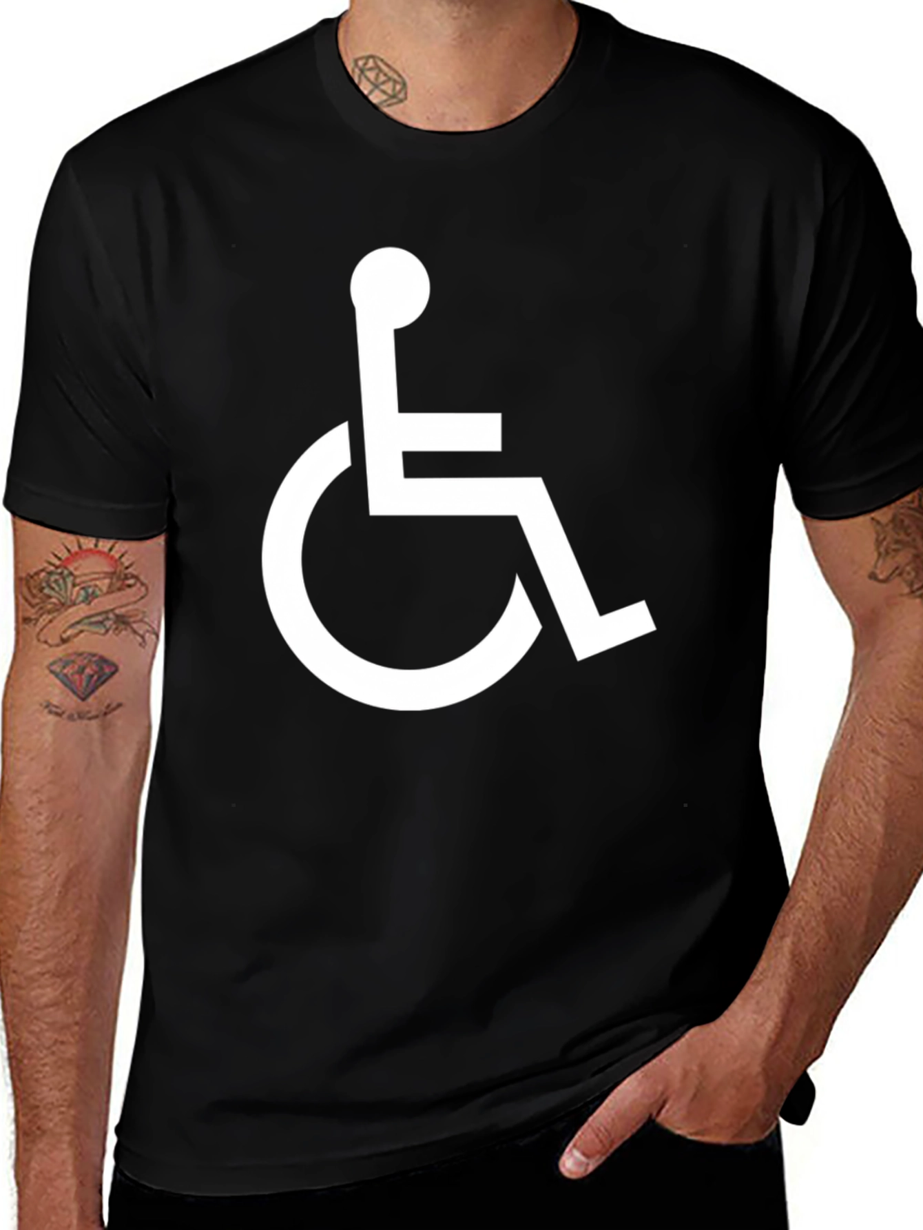 Variant 20 of Accessible Style: Wheelchair Symbol Graphic Tee